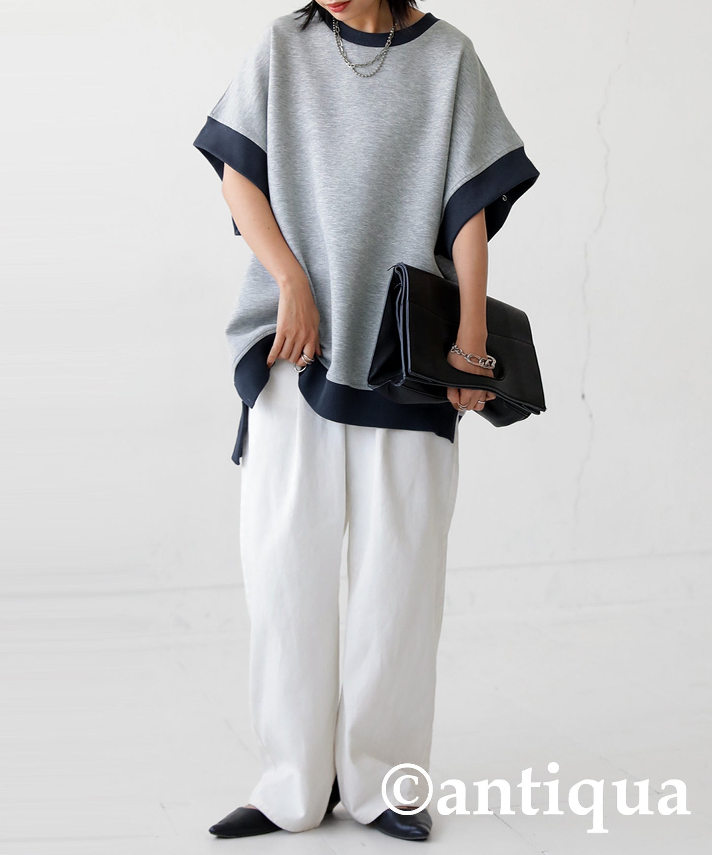 2WAY Ponte fabric Pullover Ladies