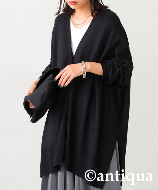 Function Material Wide Cardigan Ladies Tops