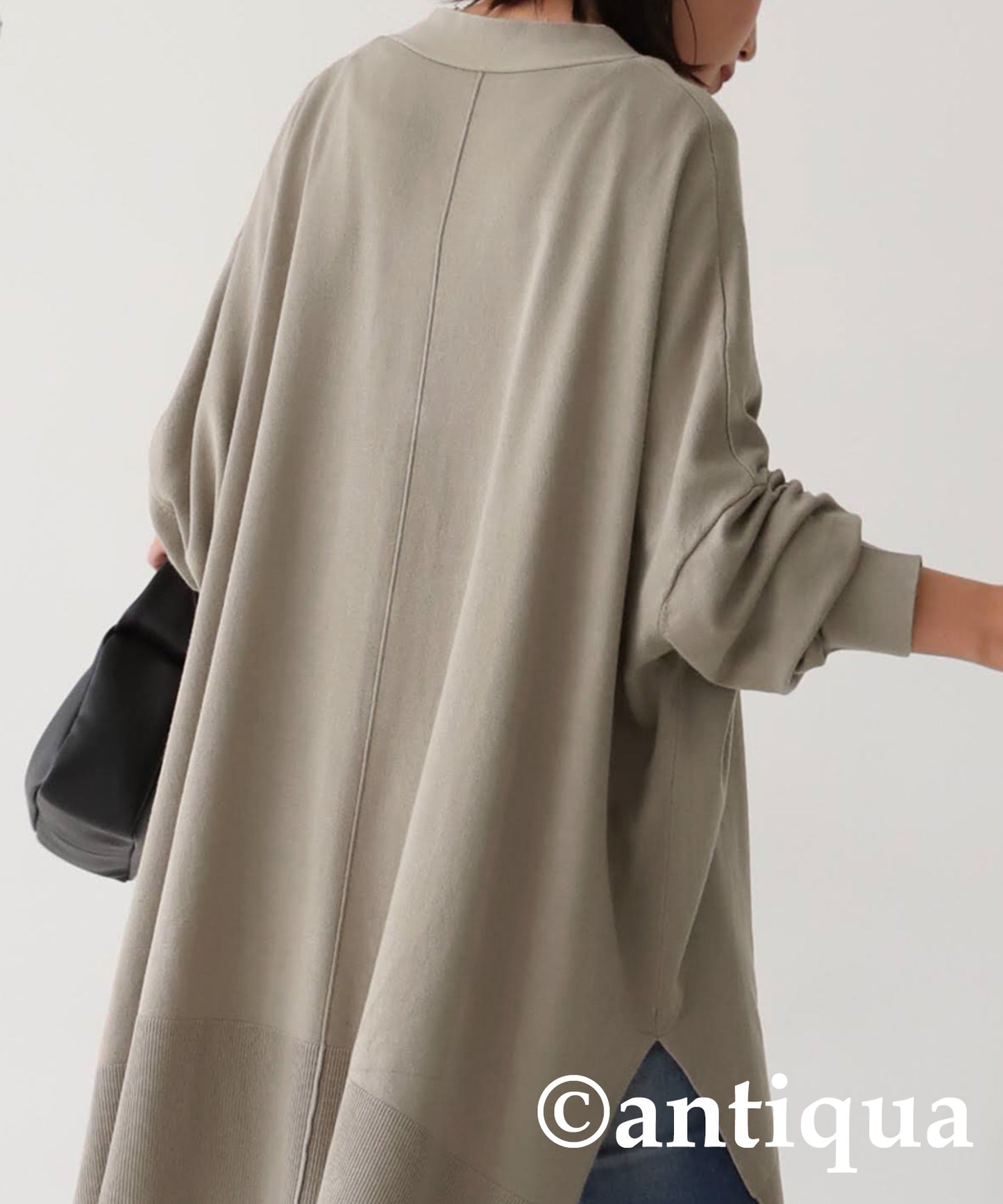 Function Material Wide Cardigan Ladies Tops