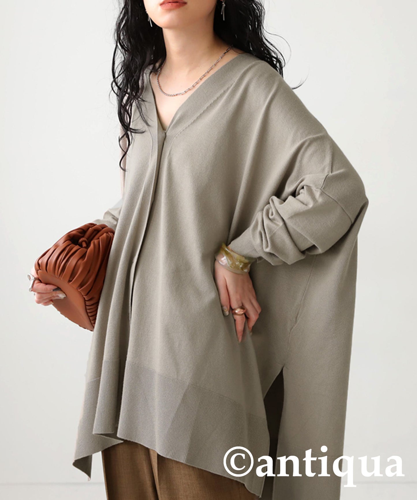 Function Material Wide Cardigan Ladies Tops