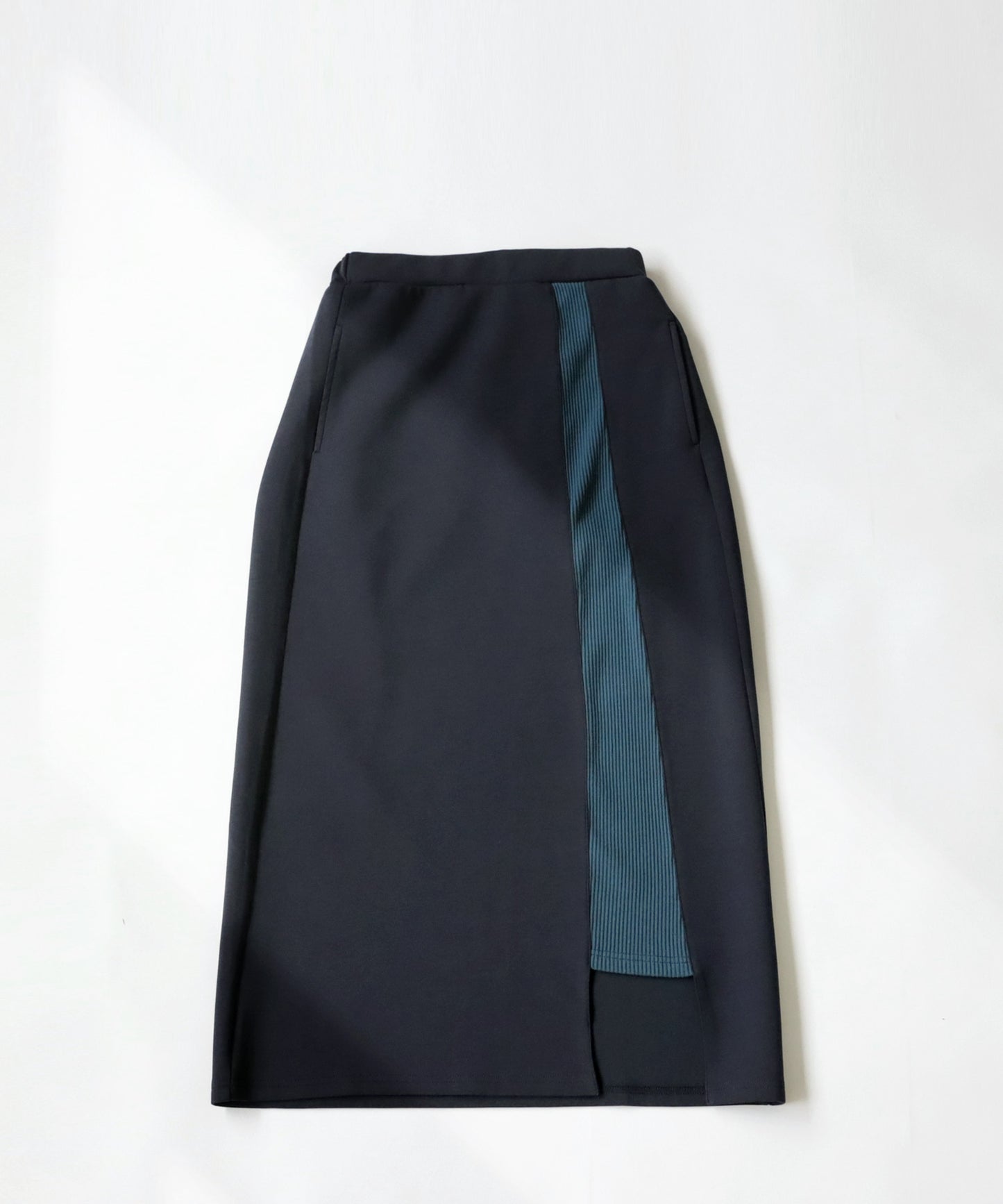 Bicolor ponte fabric Ladies skirt Long