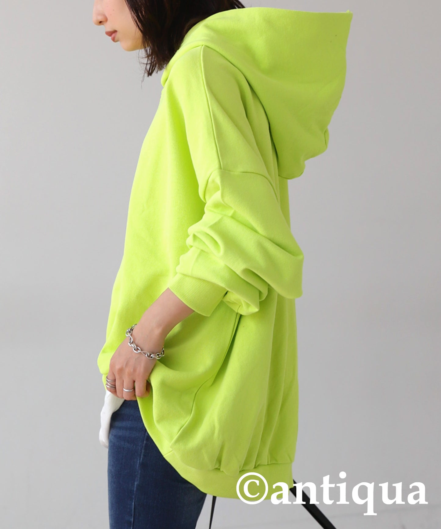 Ladies Foodie Long-Sleeve Cotton Rounded hem rib