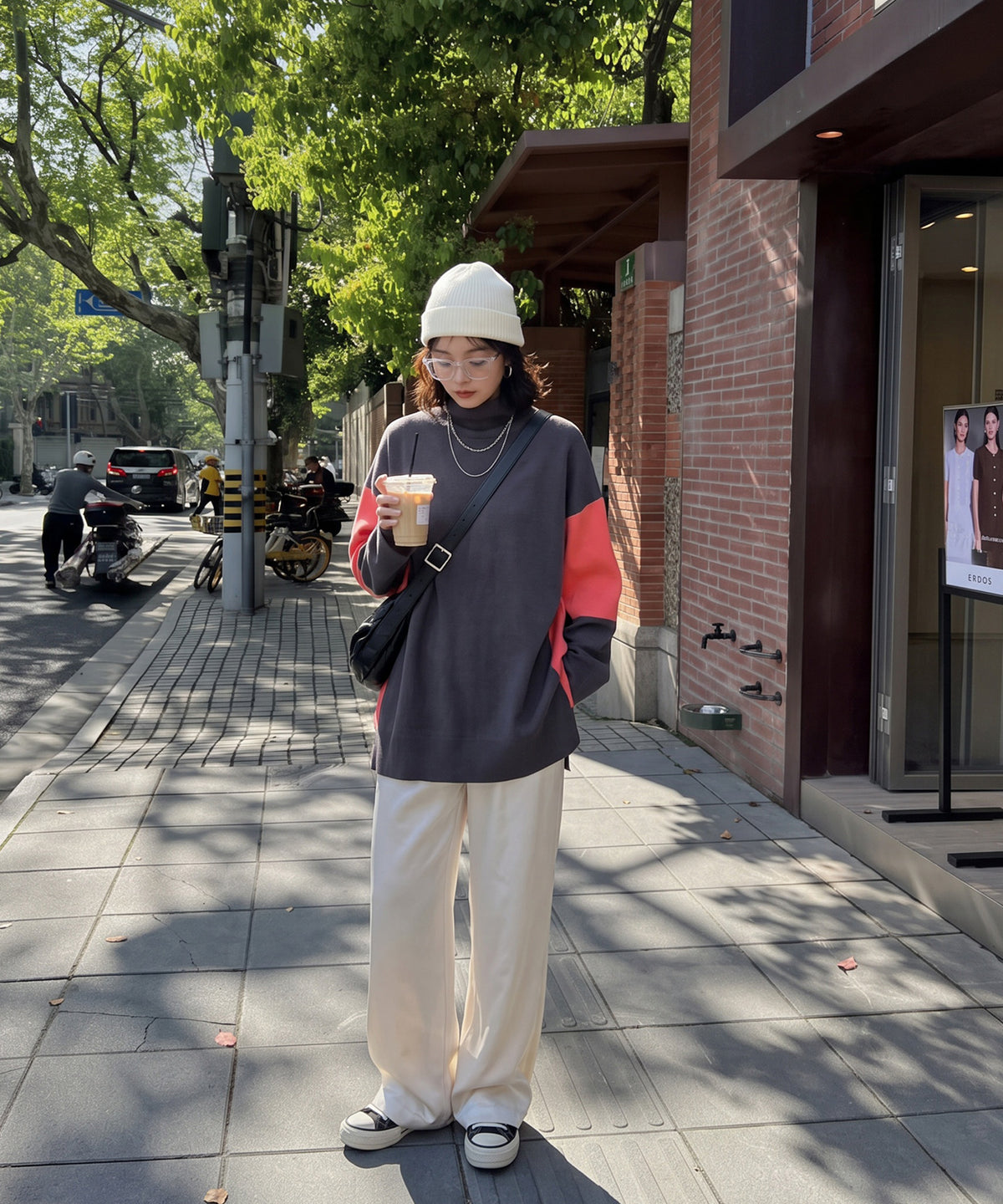 Double Jacquard Color Combination Knitwear Ladies