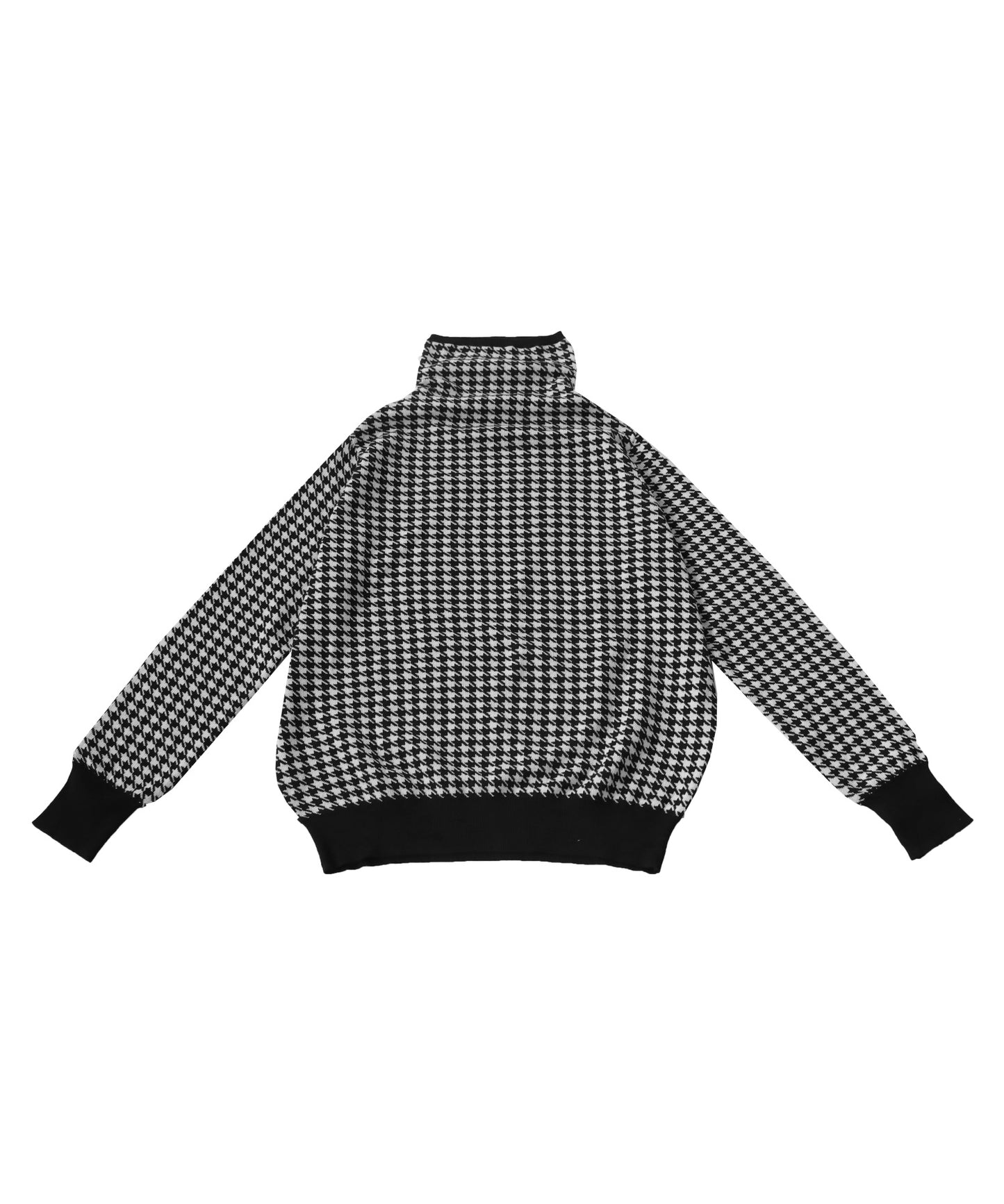 CHIDORI (houndstooth) pattern turtleneck knit Ladies