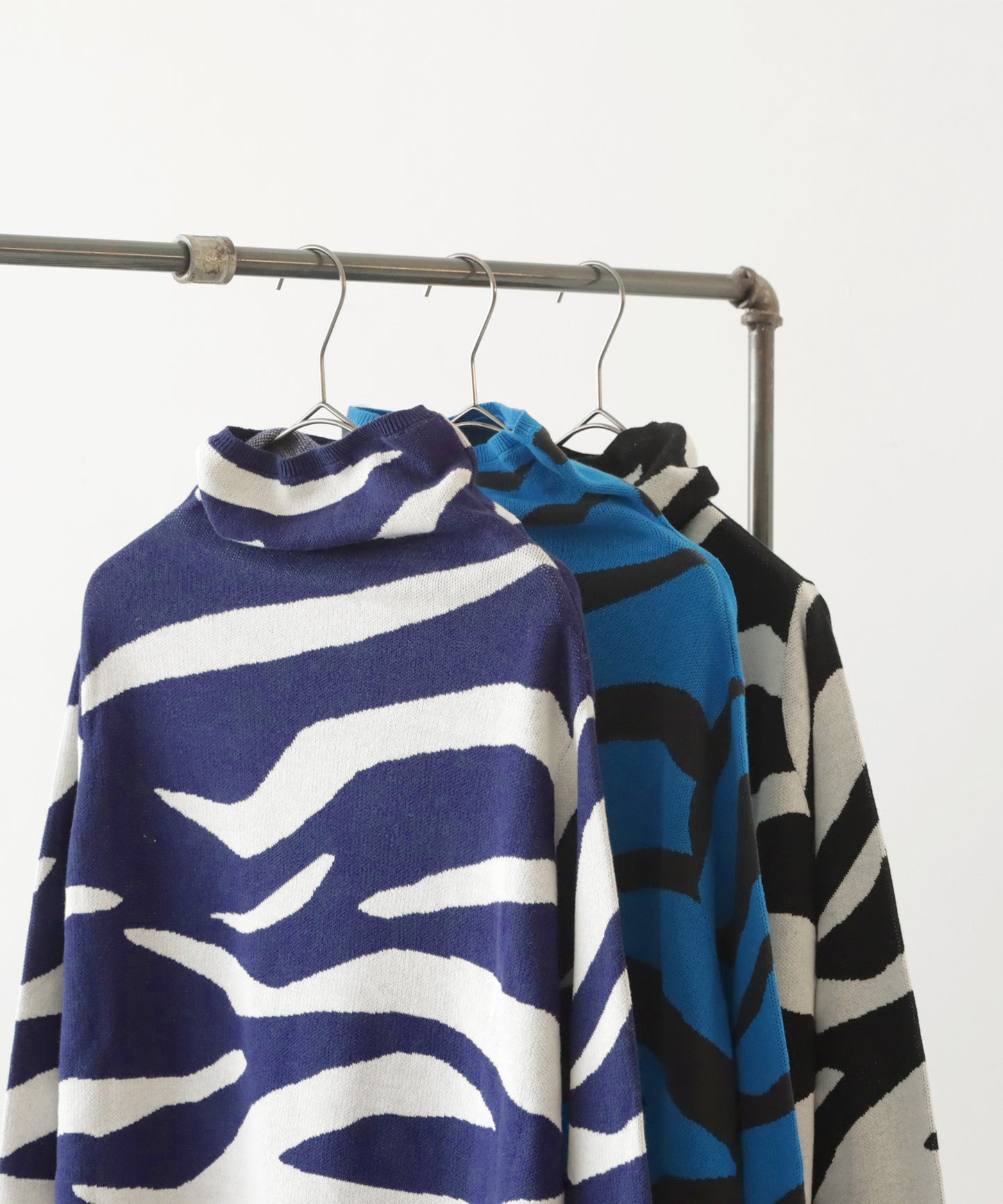 Zebra Turtleneck Knit Ladies