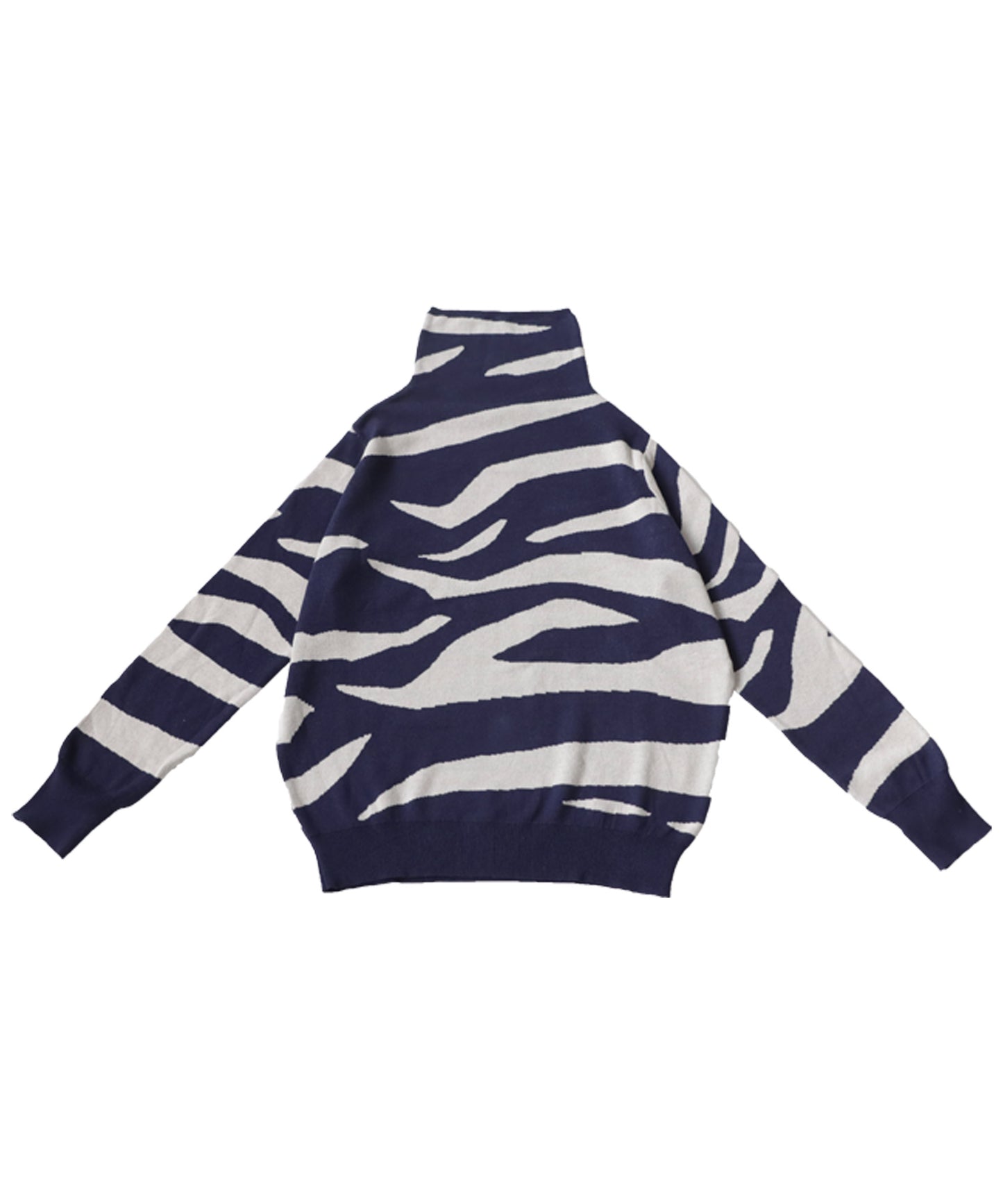 Zebra Turtleneck Knit Ladies