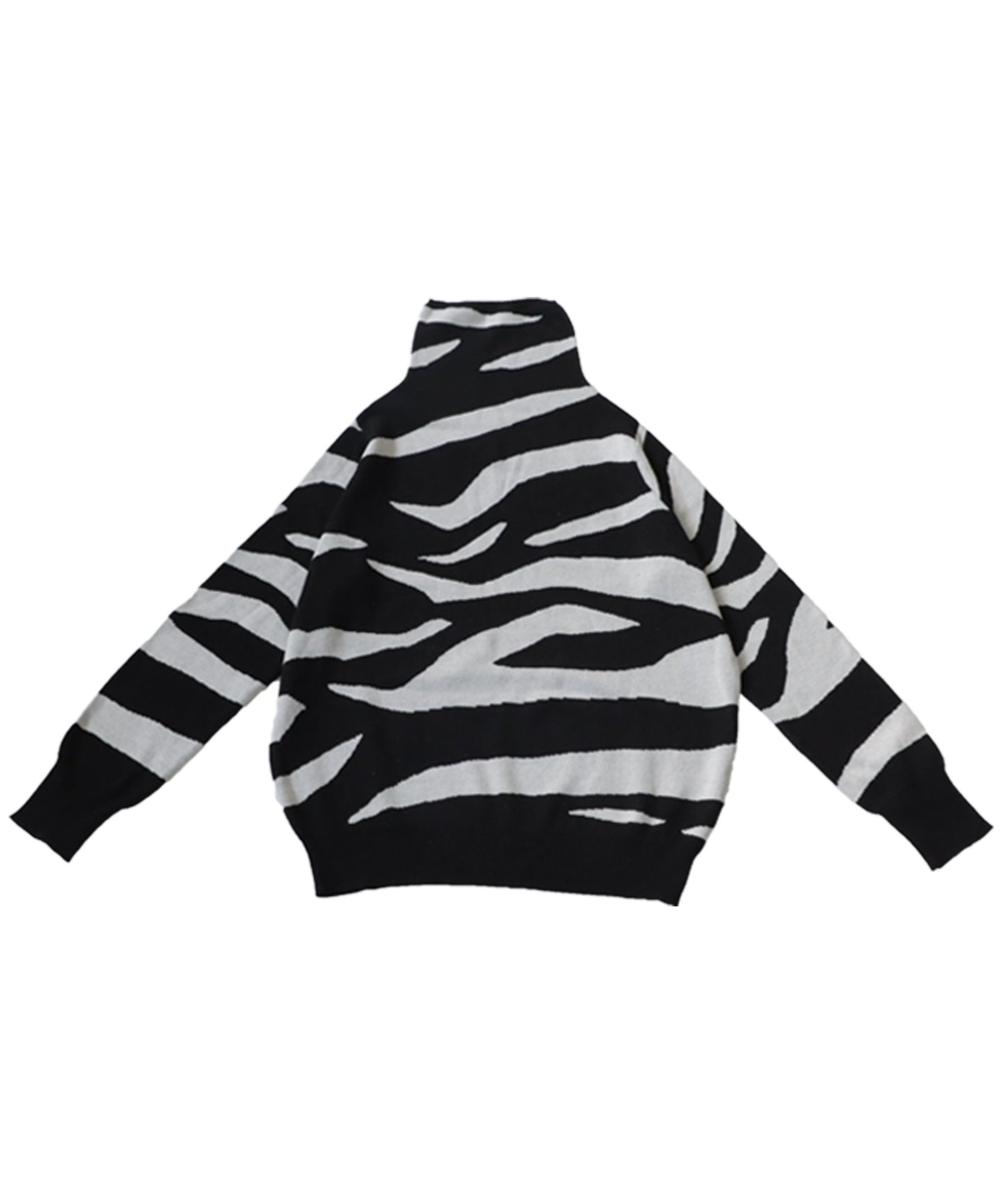 Zebra Turtleneck Knit Ladies