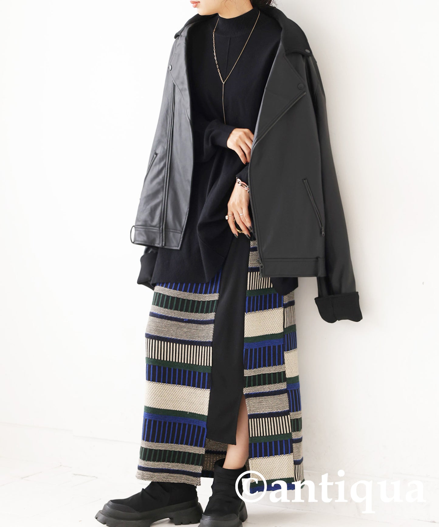 High Gauge High Neck Knit Ladies