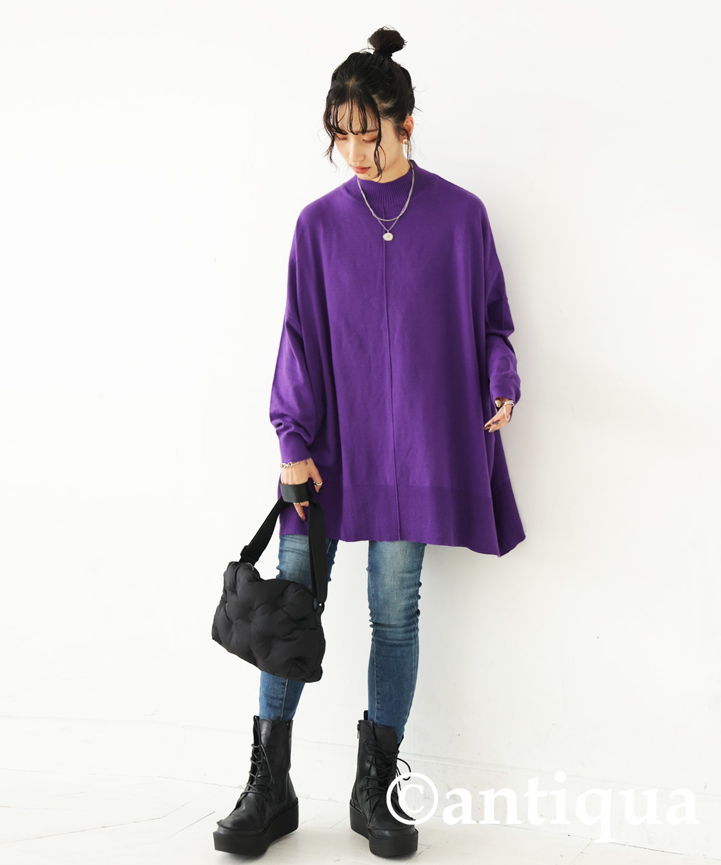 High Gauge High Neck Knit Ladies