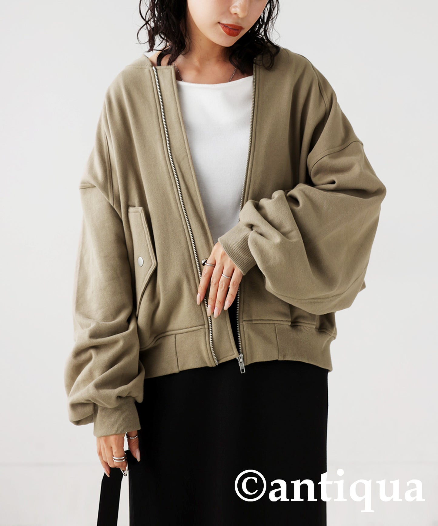 Raglan sleeve Blouson Ladies