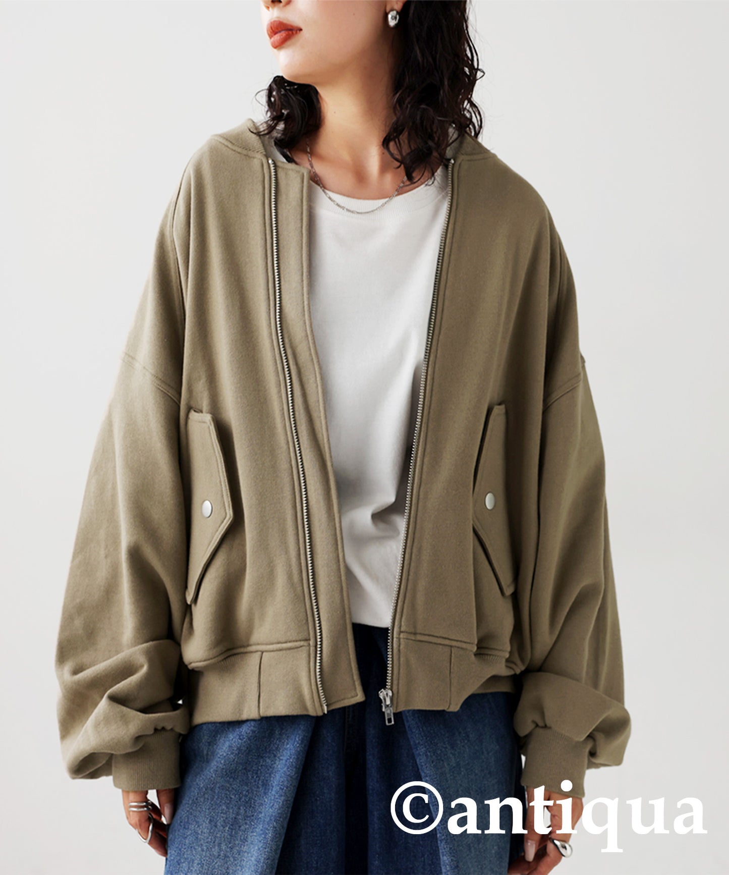 Raglan sleeve Blouson Ladies