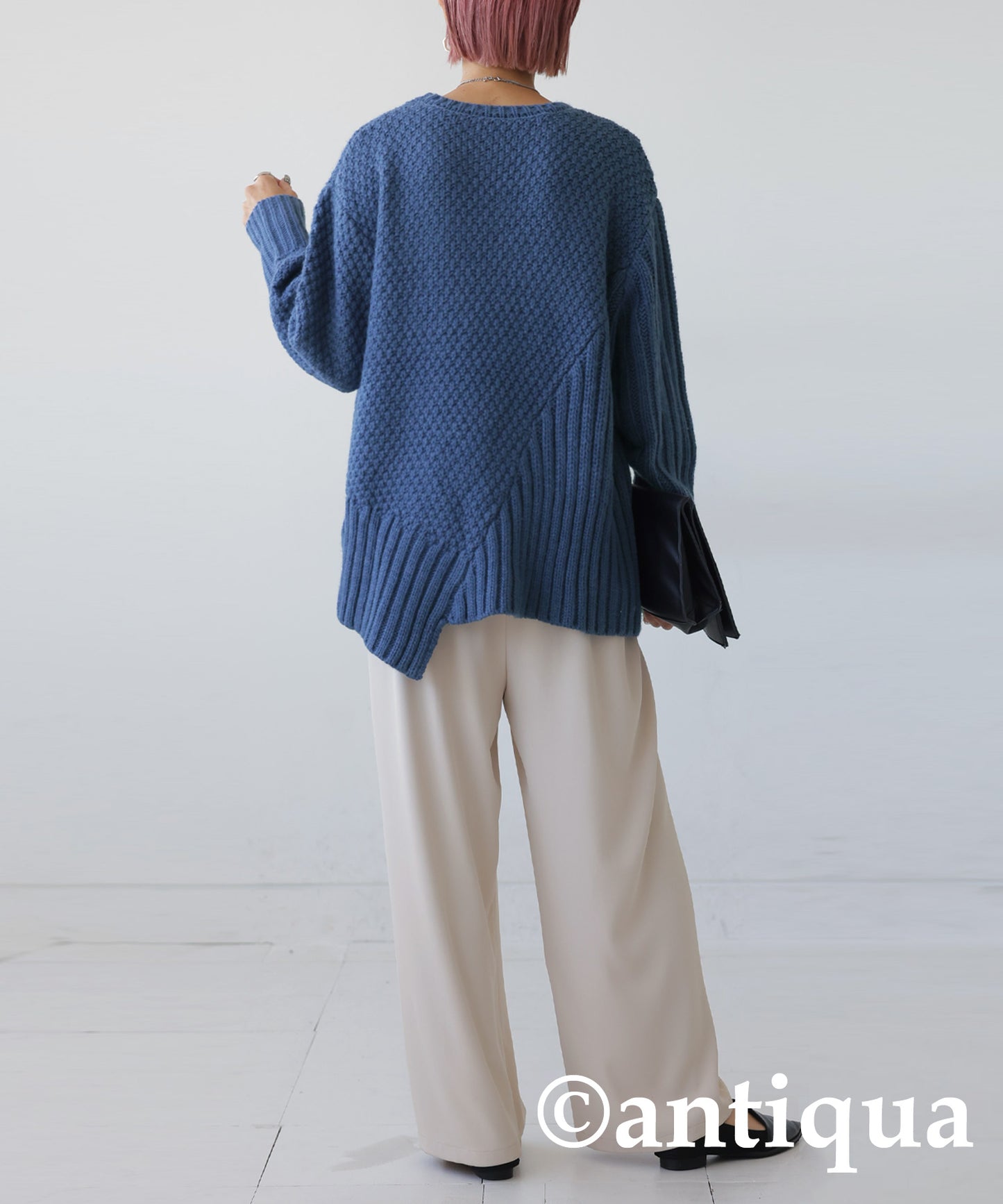 Bulky Yarn Ashime Design Knit Ladies