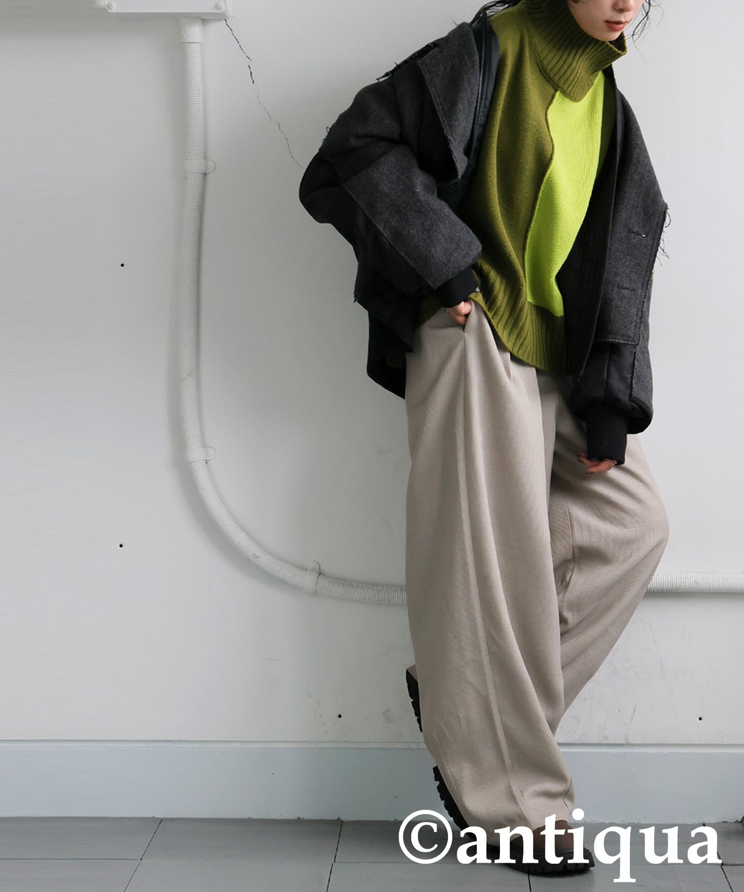 High neck Knit tops Ladies