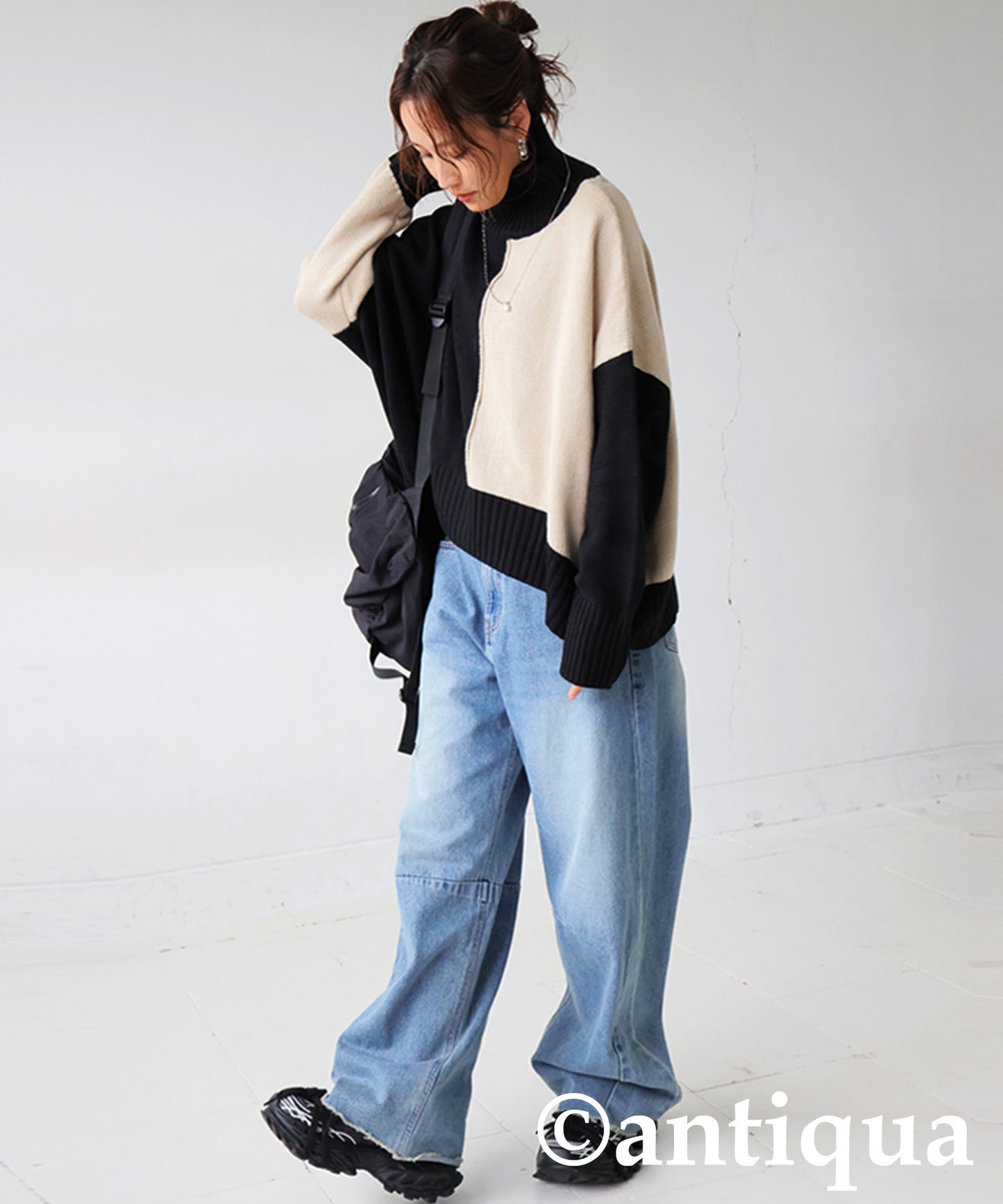 High neck Knit tops Ladies