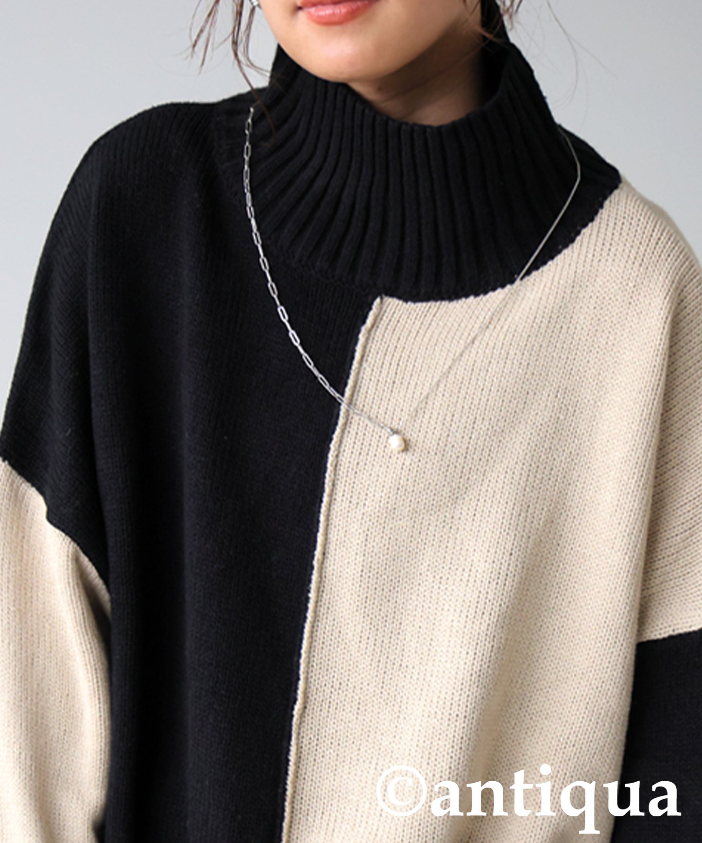 High neck Knit tops Ladies