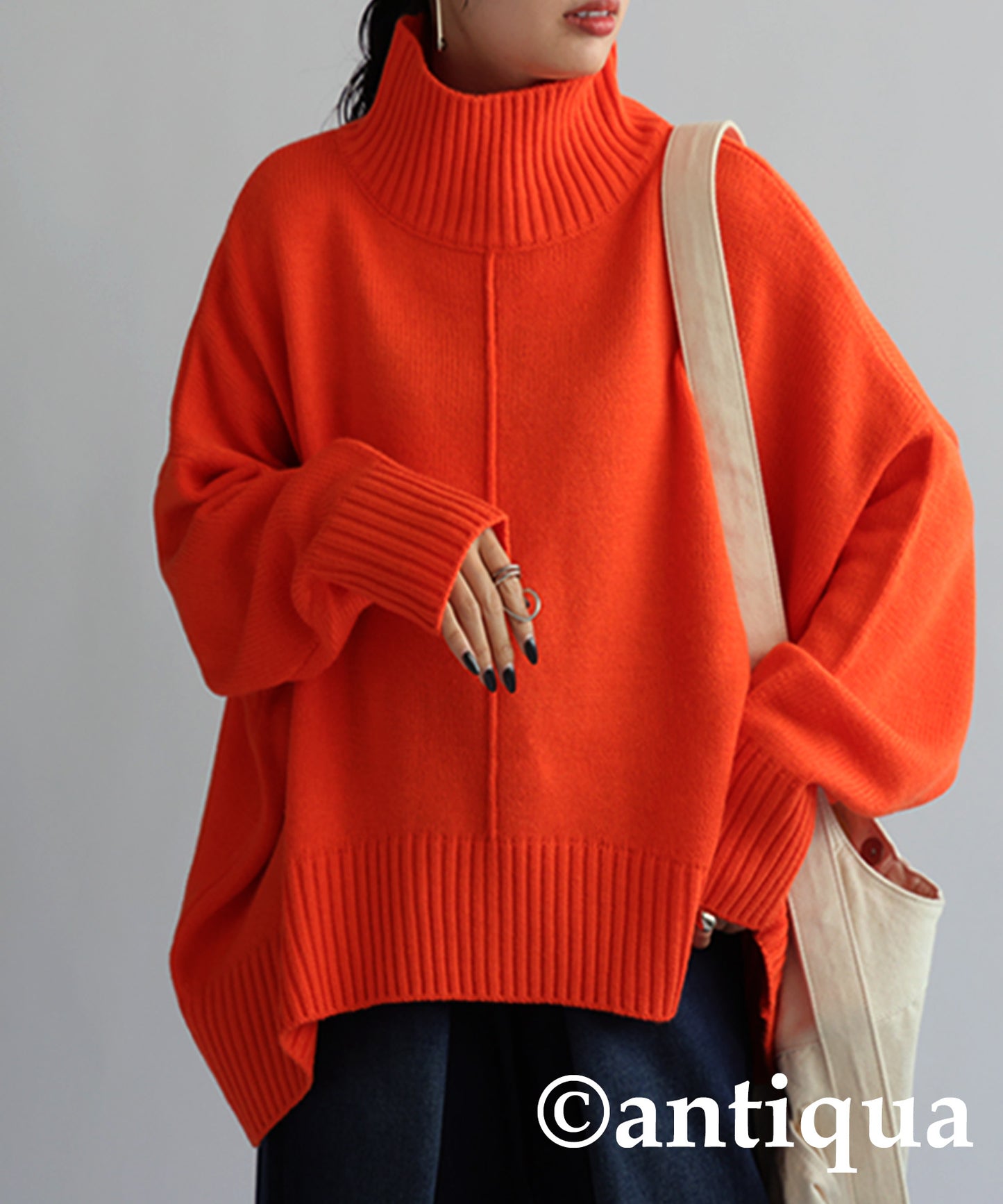 High neck Knit tops Ladies