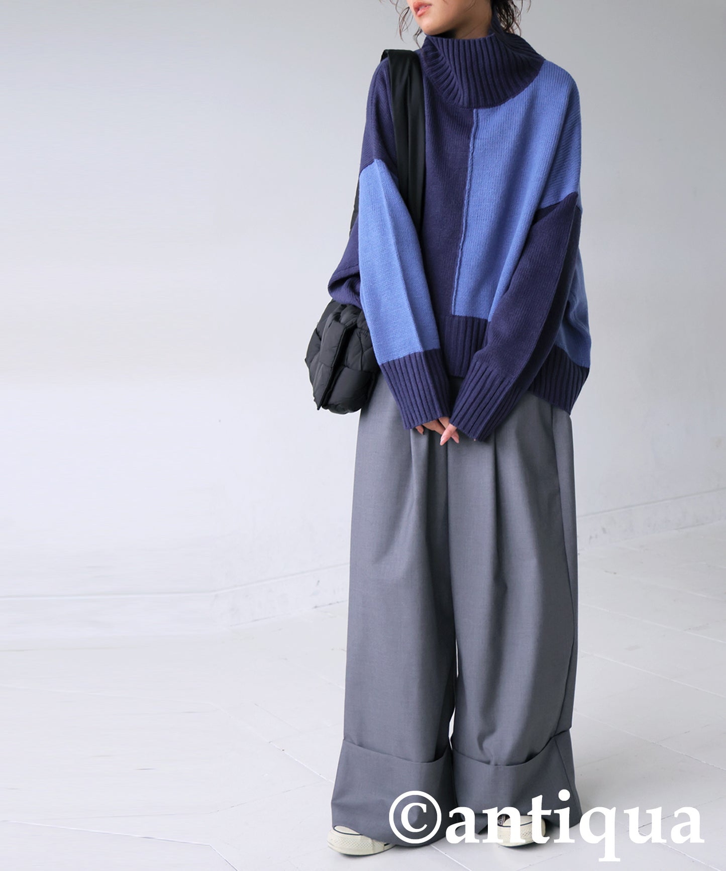 High neck Knit tops Ladies