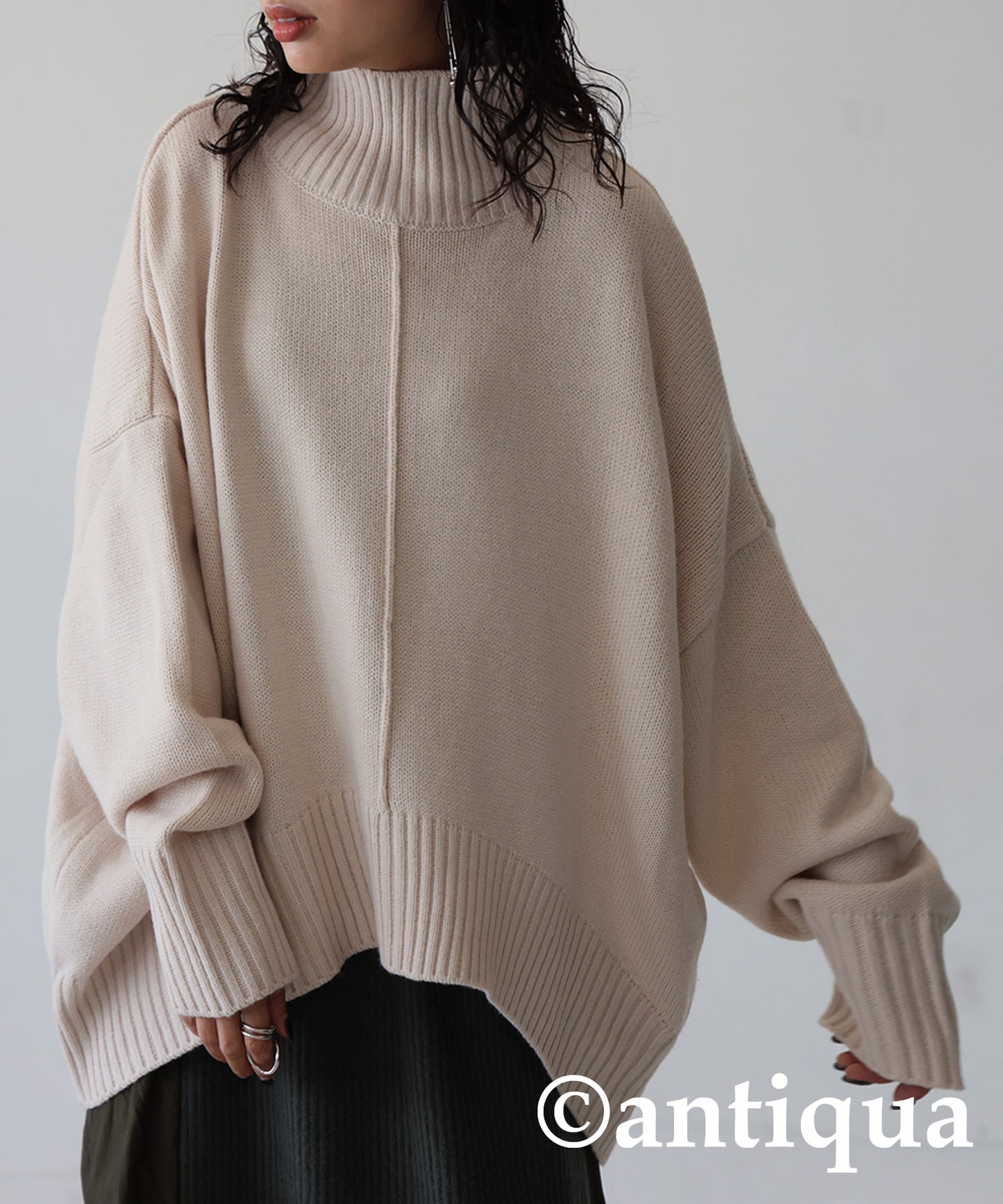 High neck Knit tops Ladies