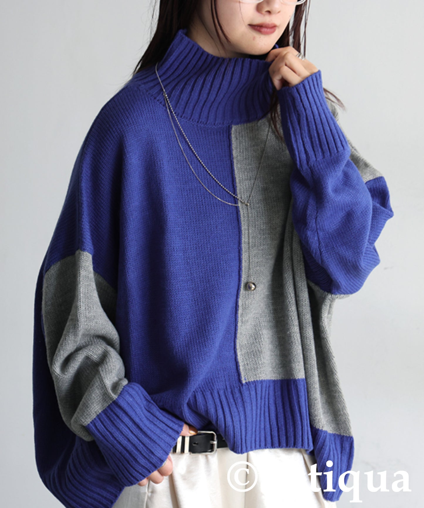 High neck Knit tops Ladies