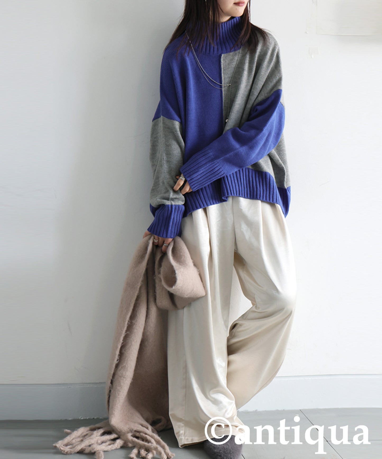 High neck Knit tops Ladies