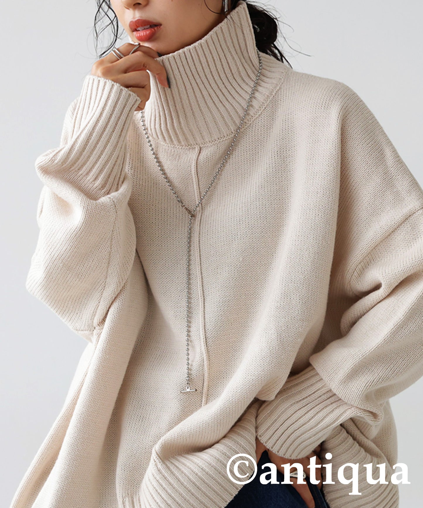 High neck knit Ladies