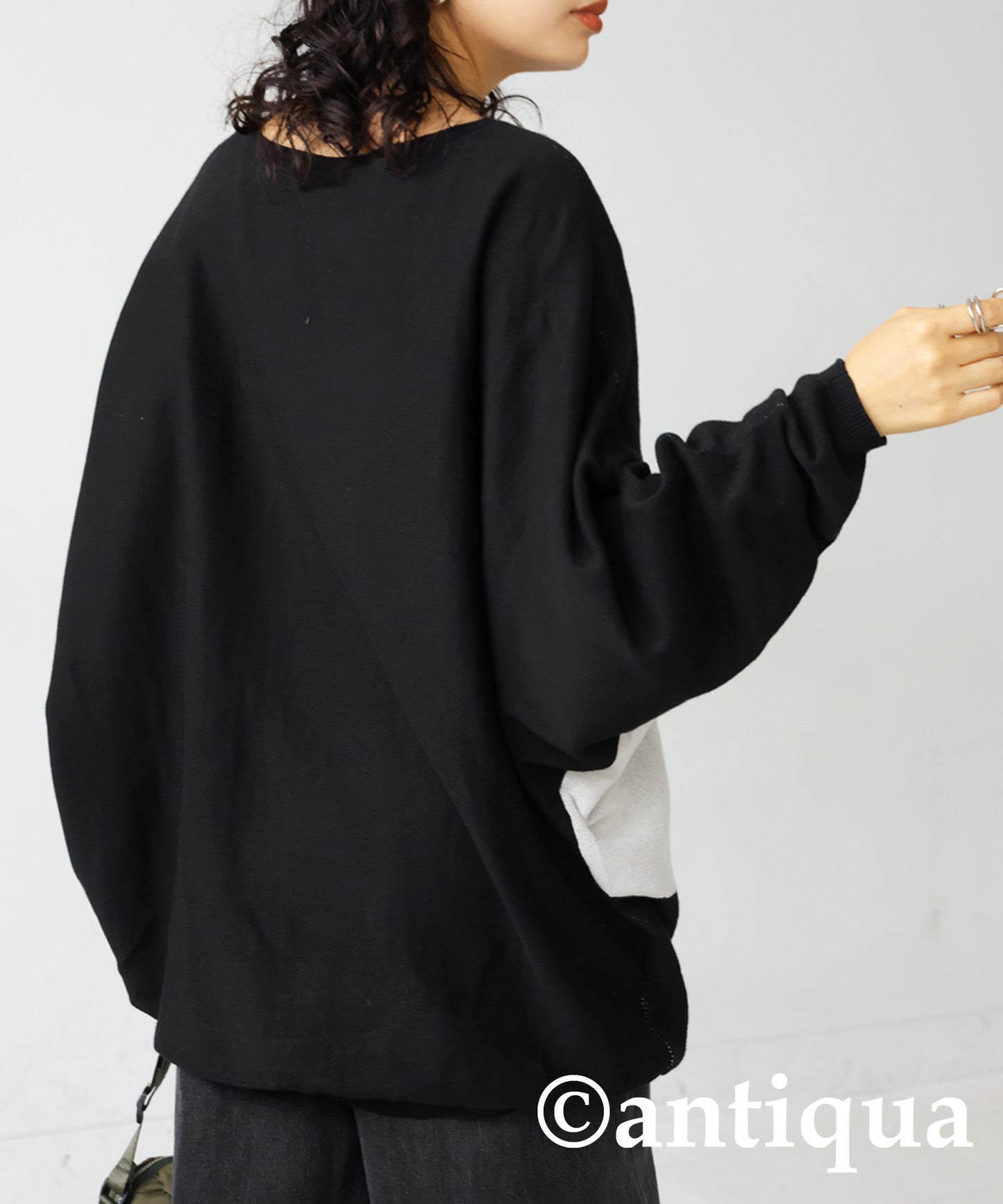 Nuance pattern Dolman sleeve Knit Ladies