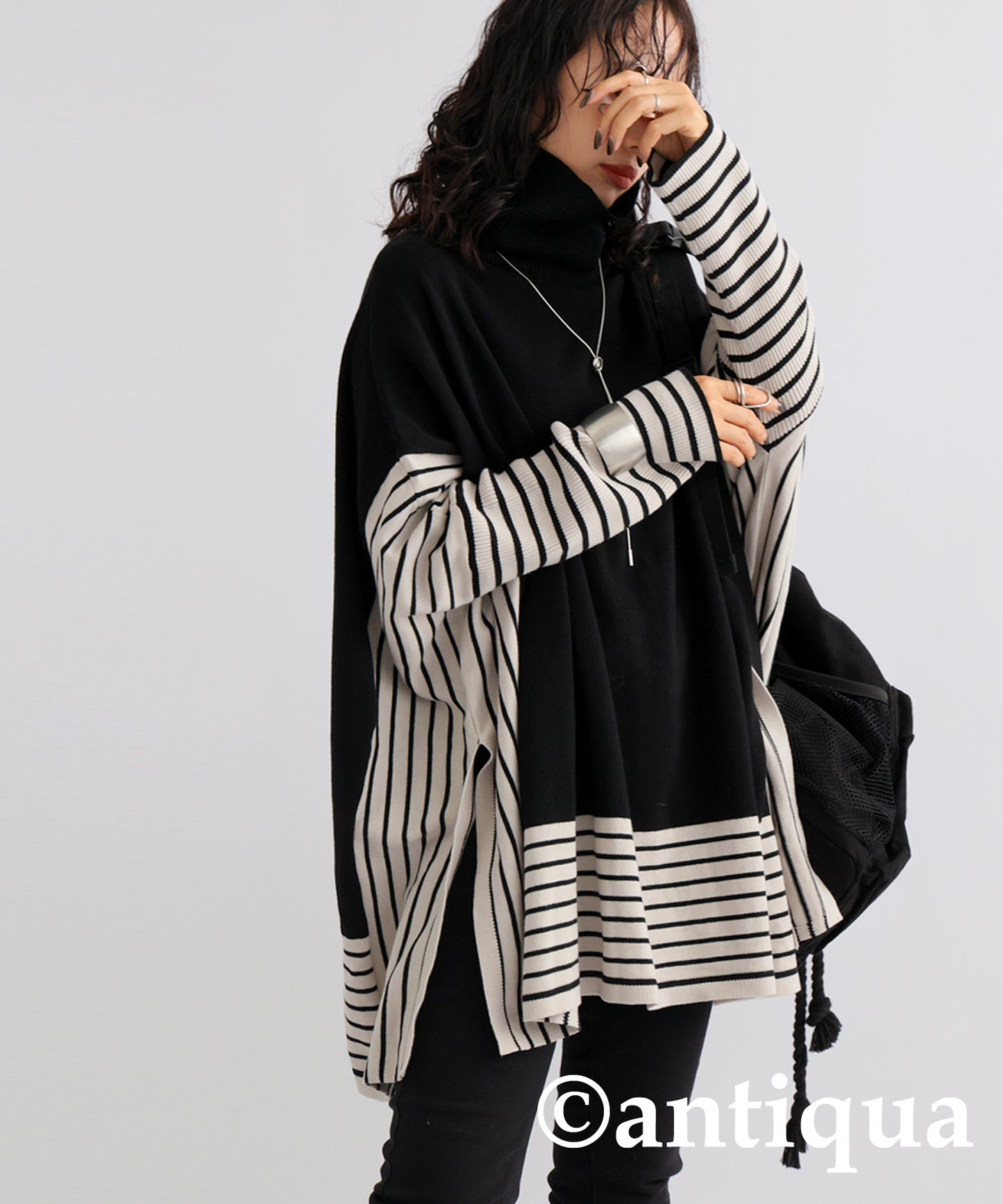Stripe Design Knit Ladies