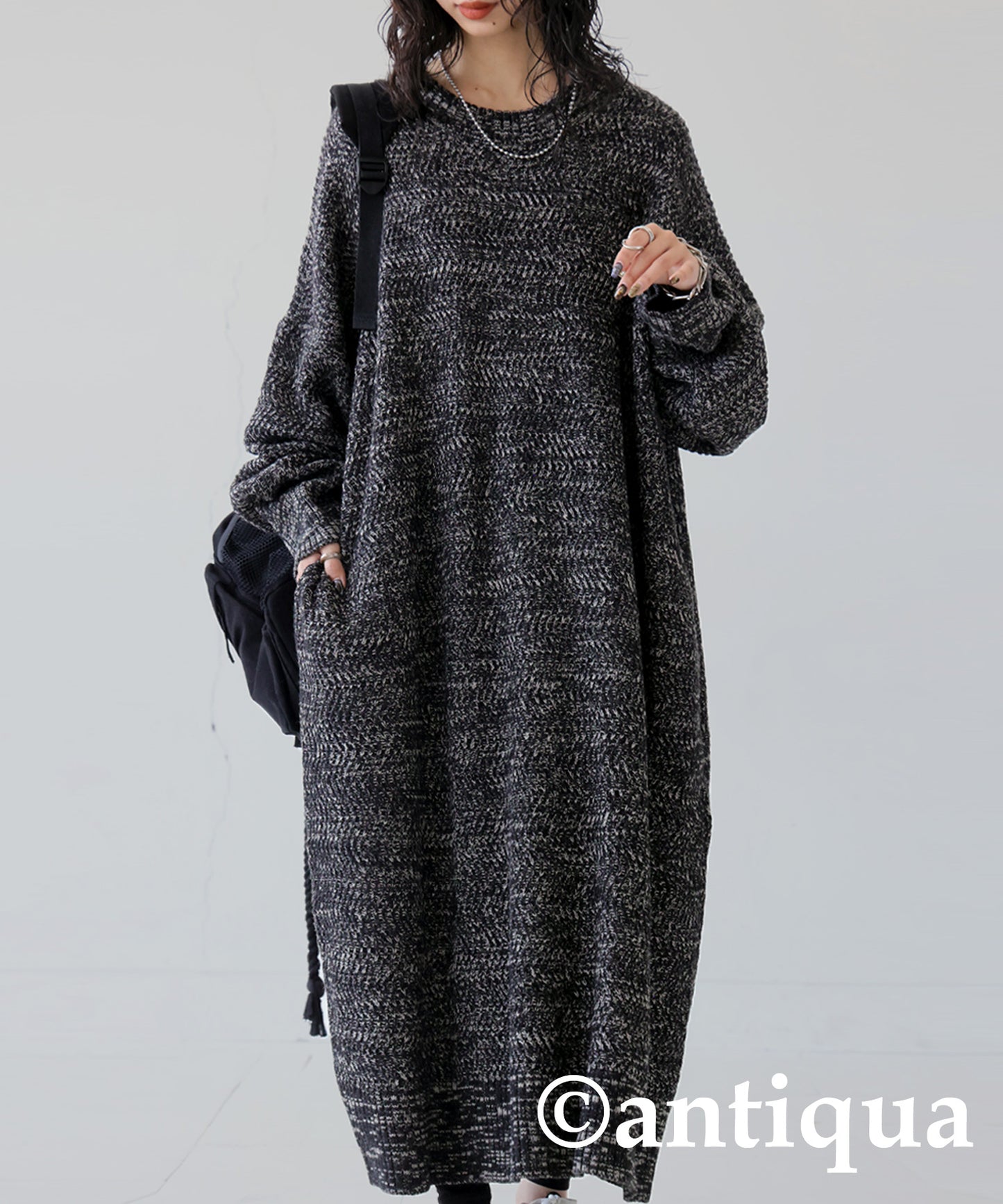 Knit Long Dress Ladies