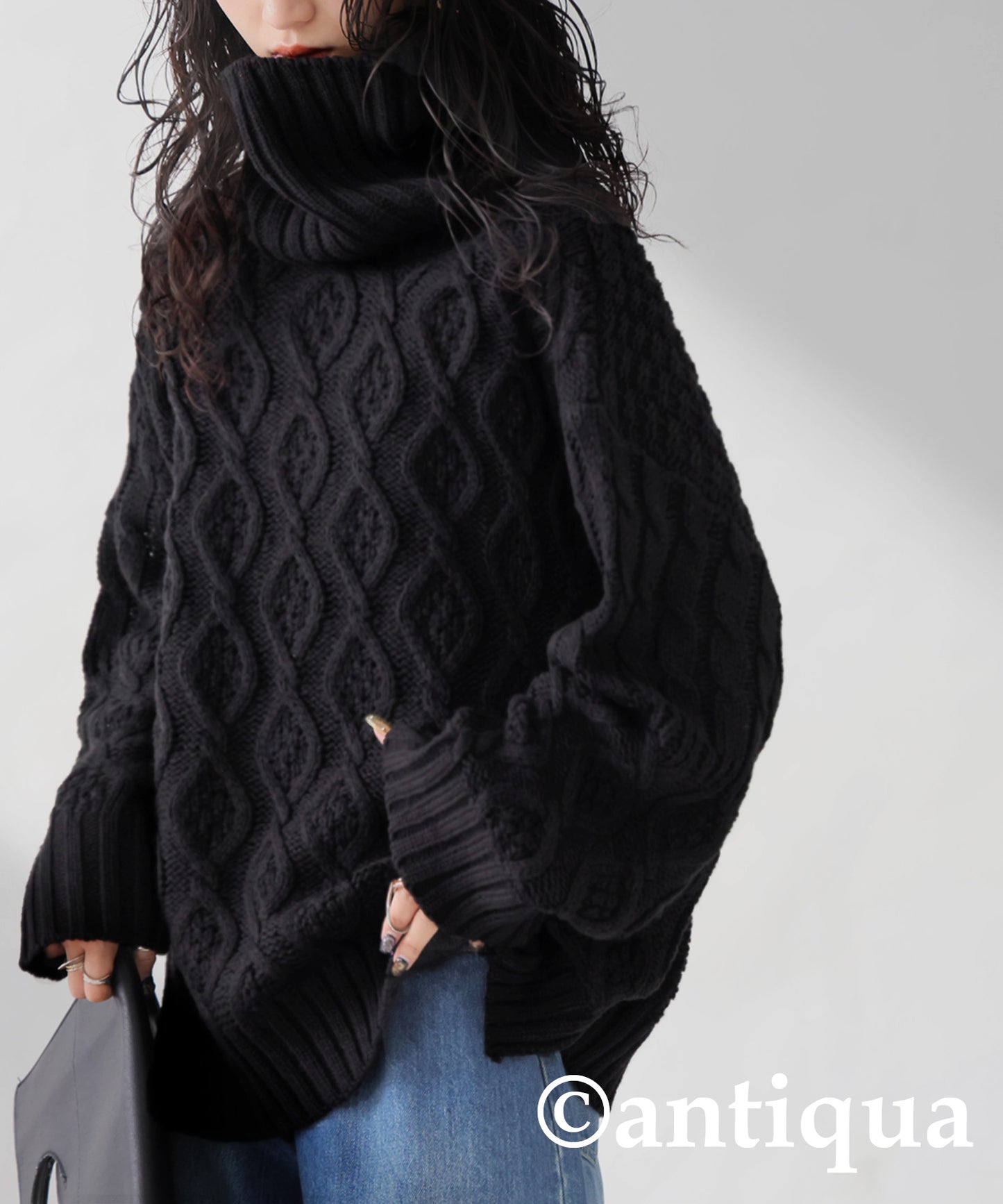 Cable TurtleNeck Knit Ladies