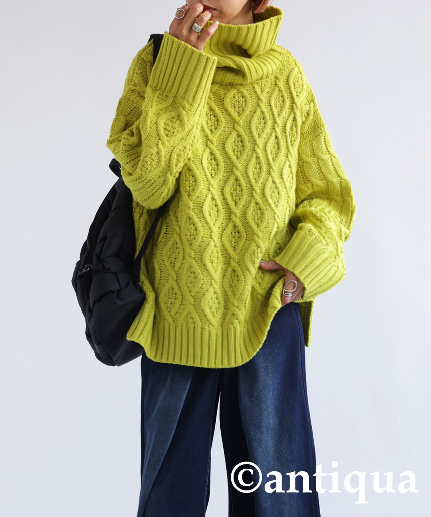 Cable TurtleNeck Knit Ladies