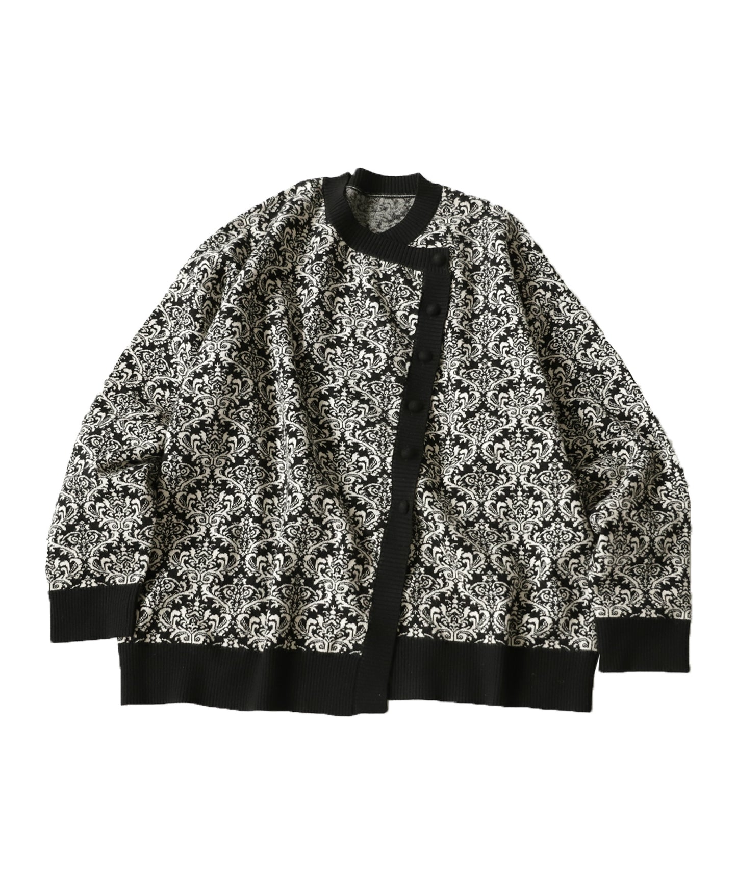 Damask Pattern Cardigan Ladies