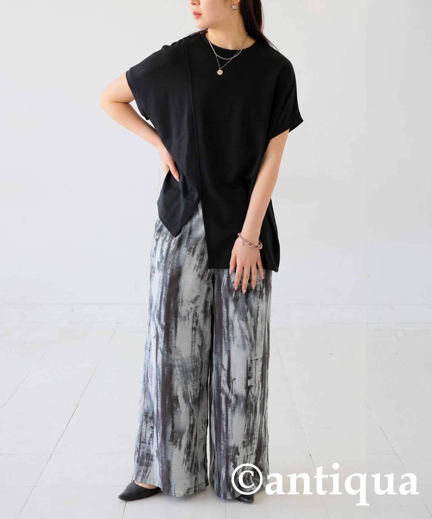 Asymmetry Sleeve Tops Ladies