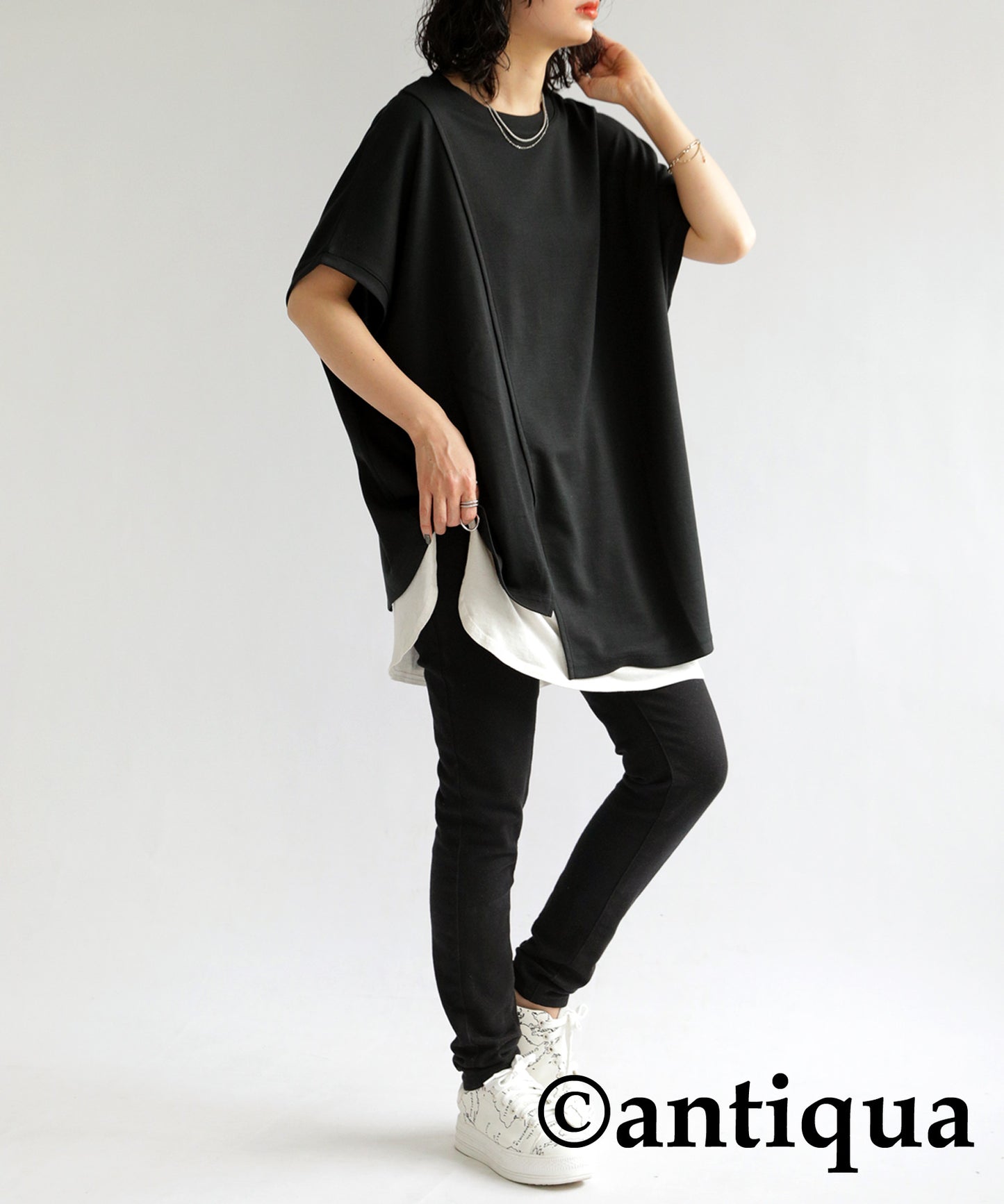 Asymmetry Sleeve Tops Ladies