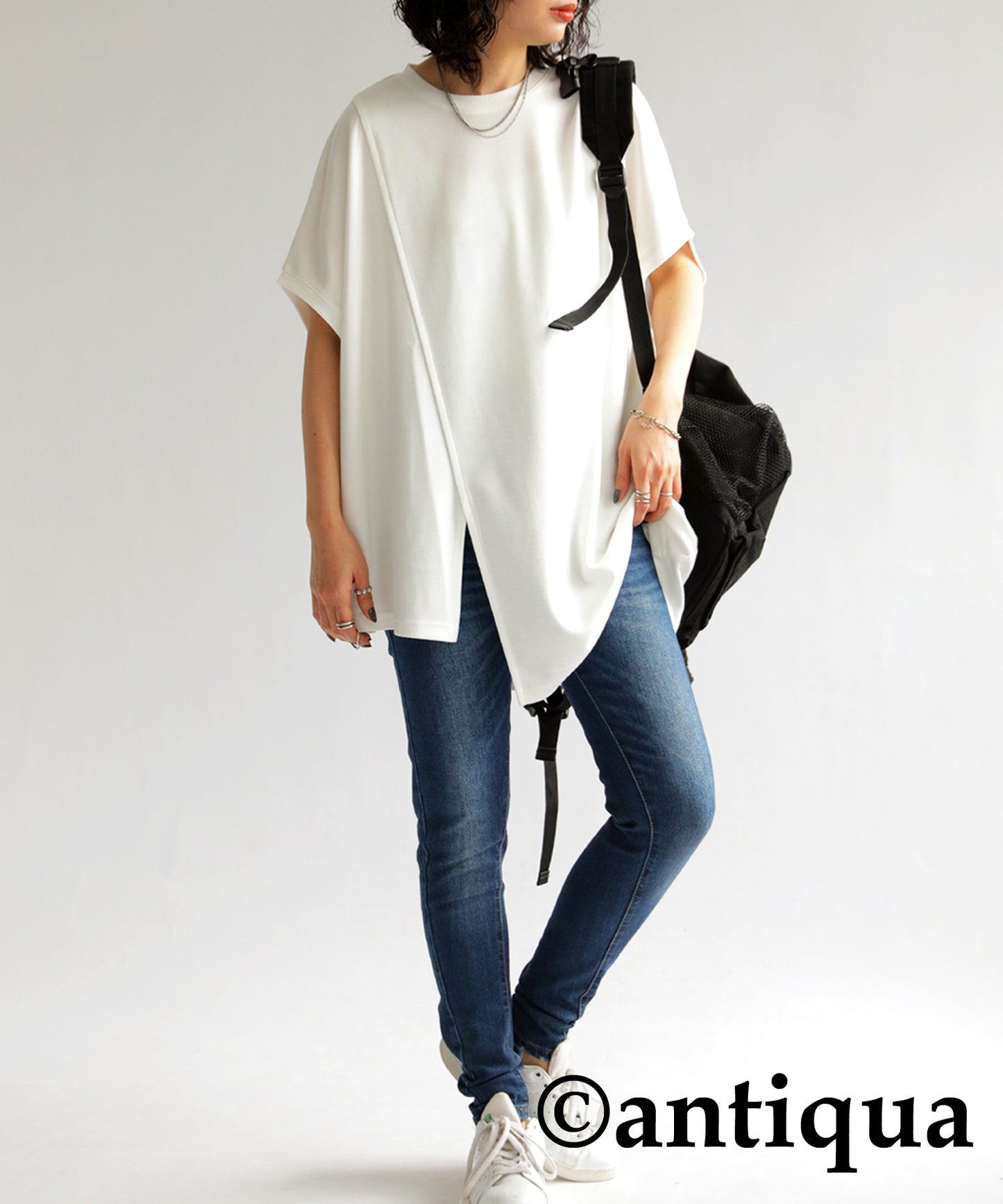 Asymmetry Sleeve Tops Ladies