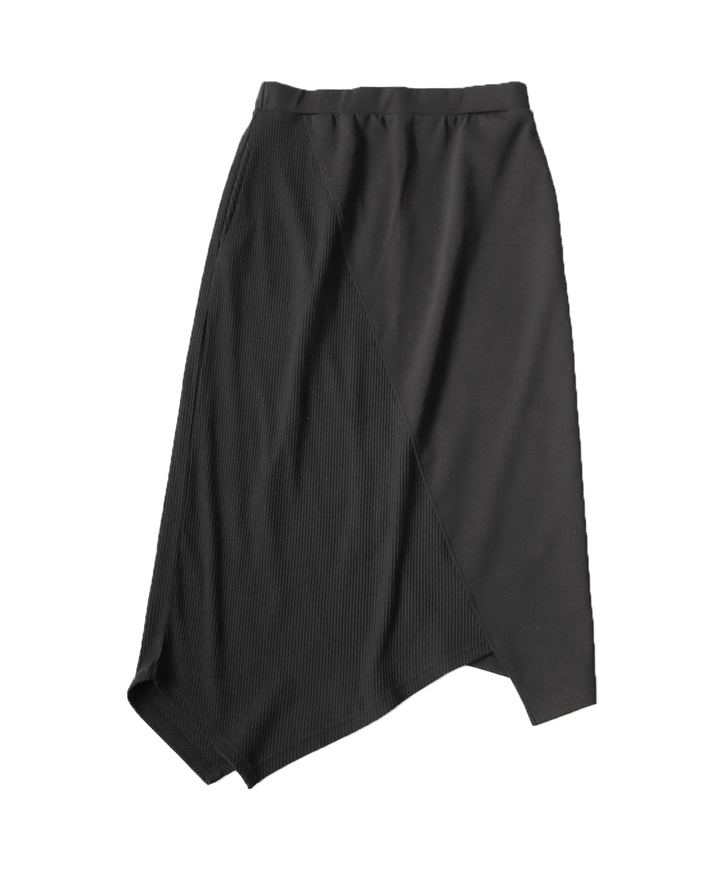 Rib Switching Skirt Ladies