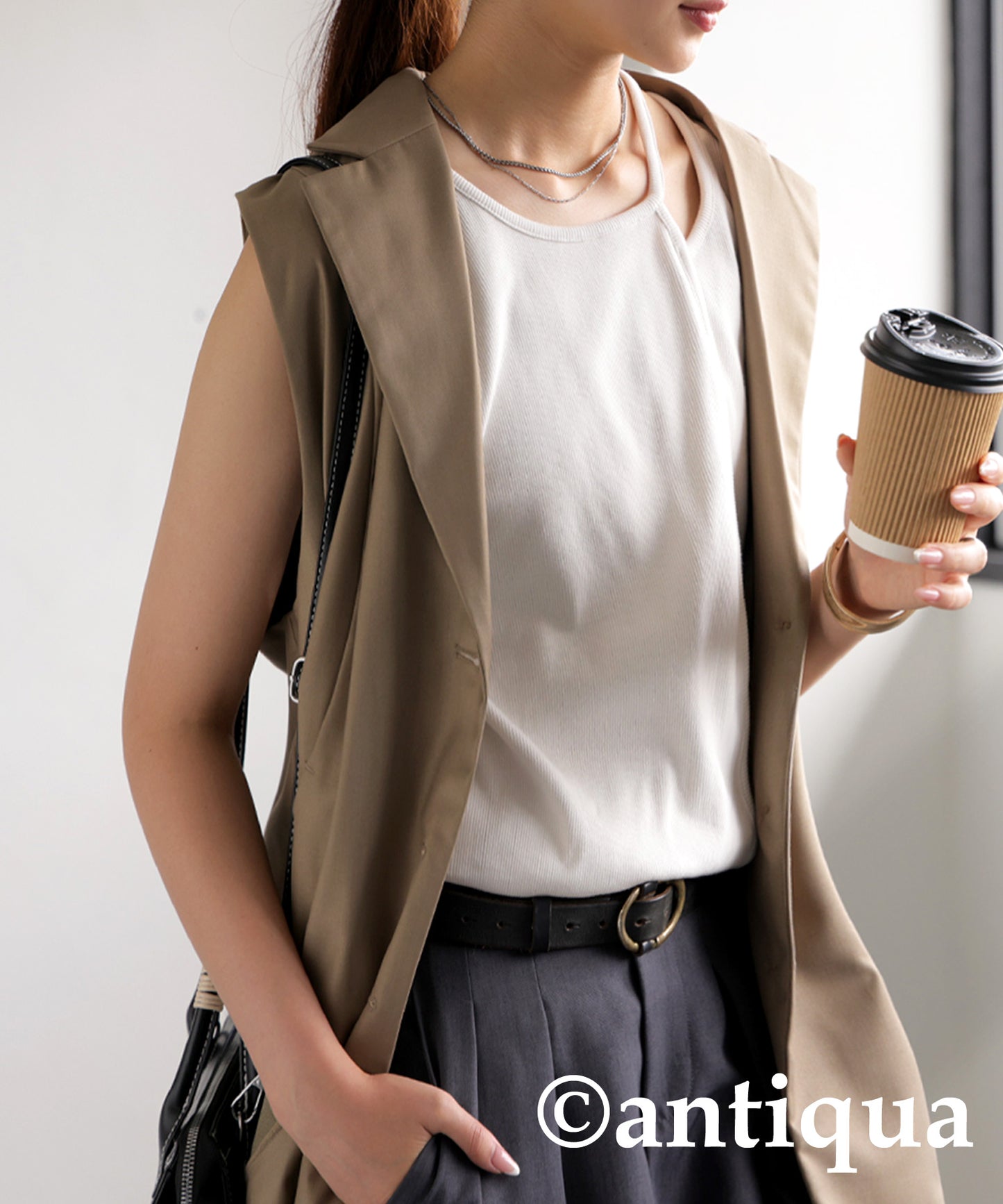 Open Shoulder Tank Top Ladies