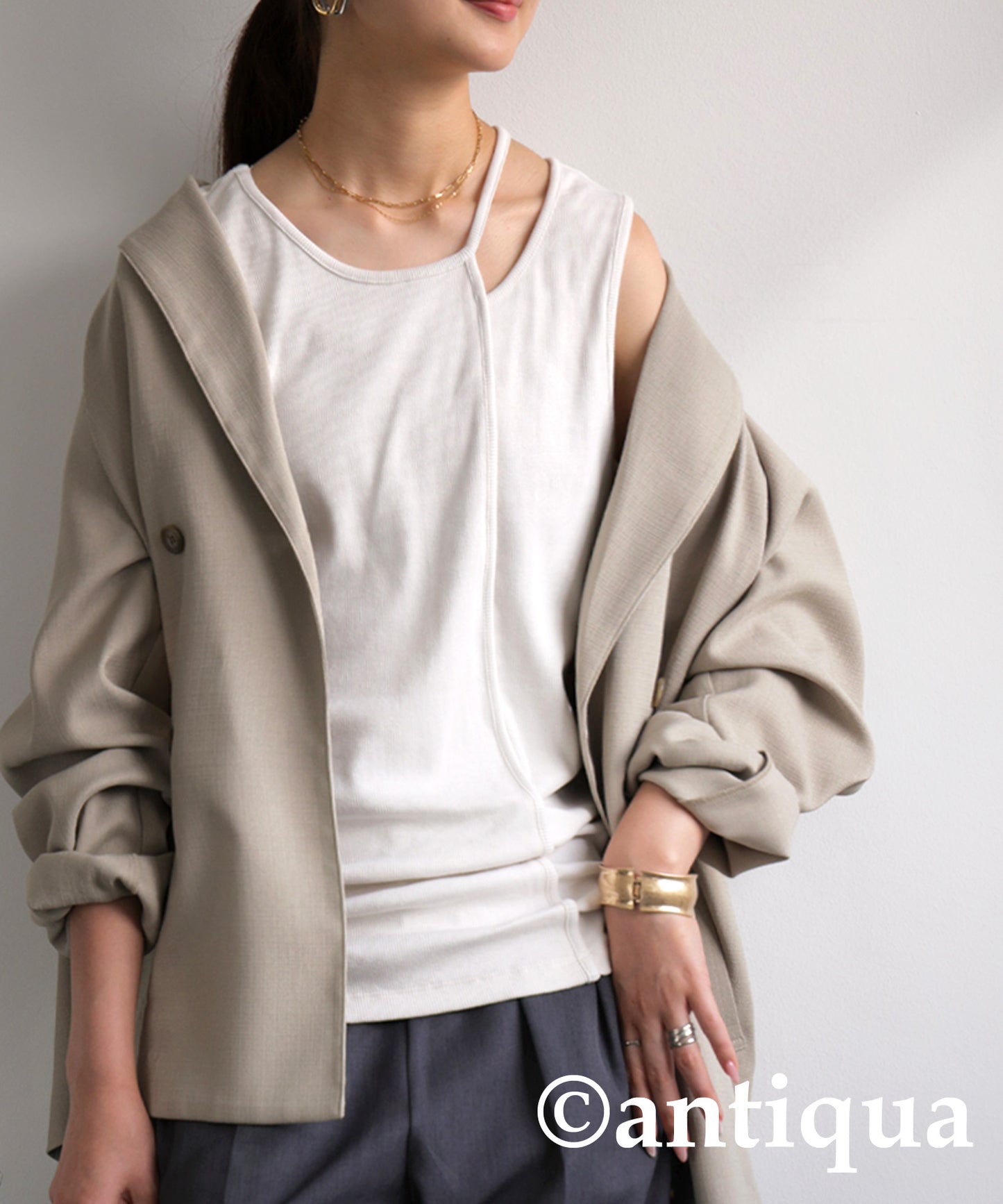 Open Shoulder Tank Top Ladies