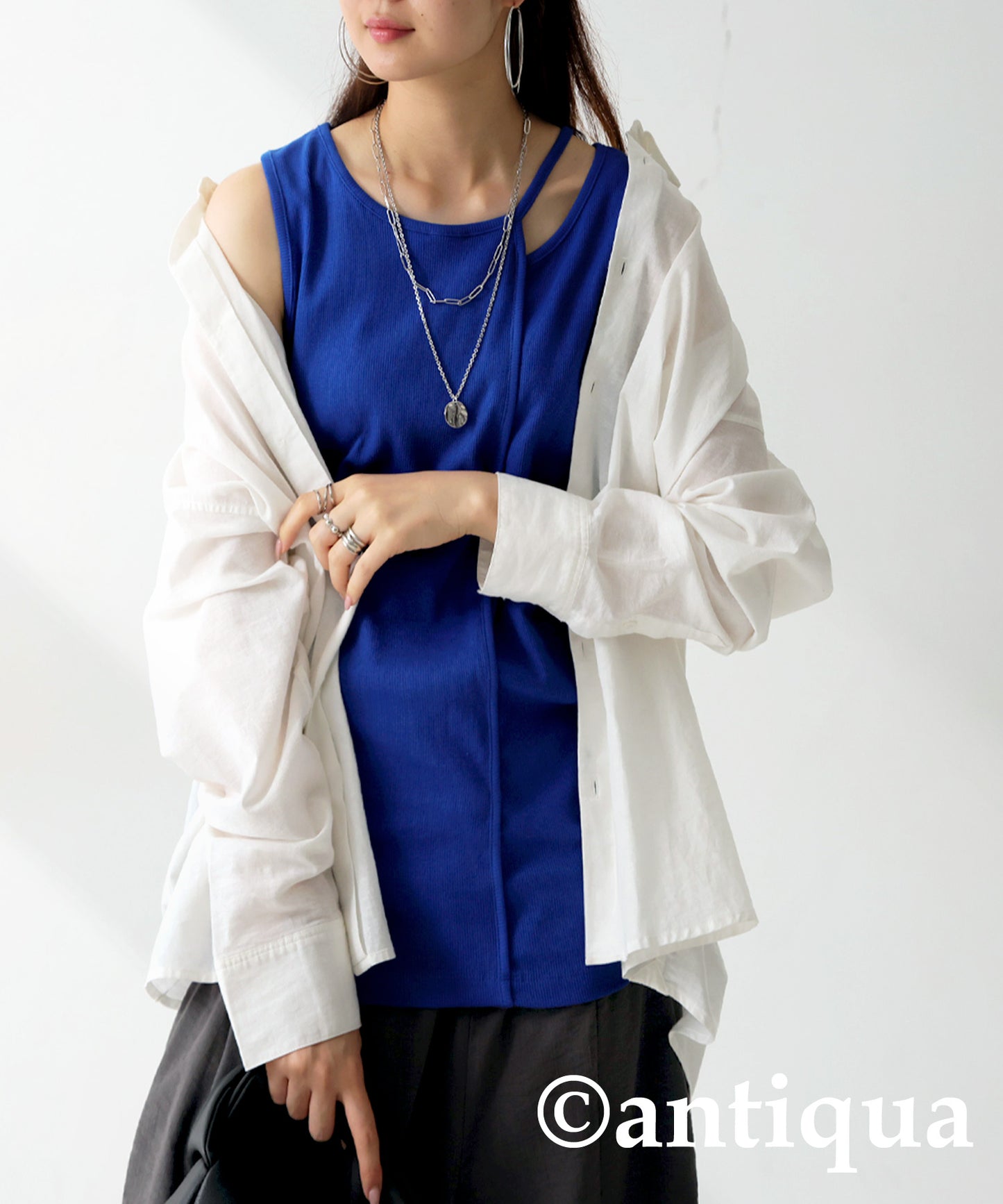 Open Shoulder Tank Top Ladies