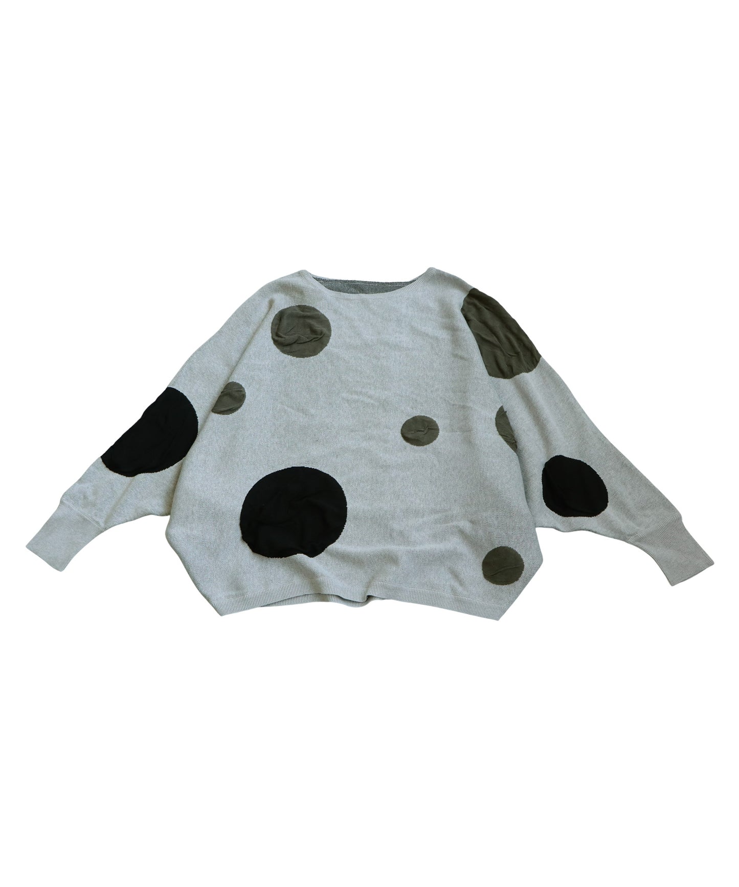 Dot Pattern Dolman Knit Ladies