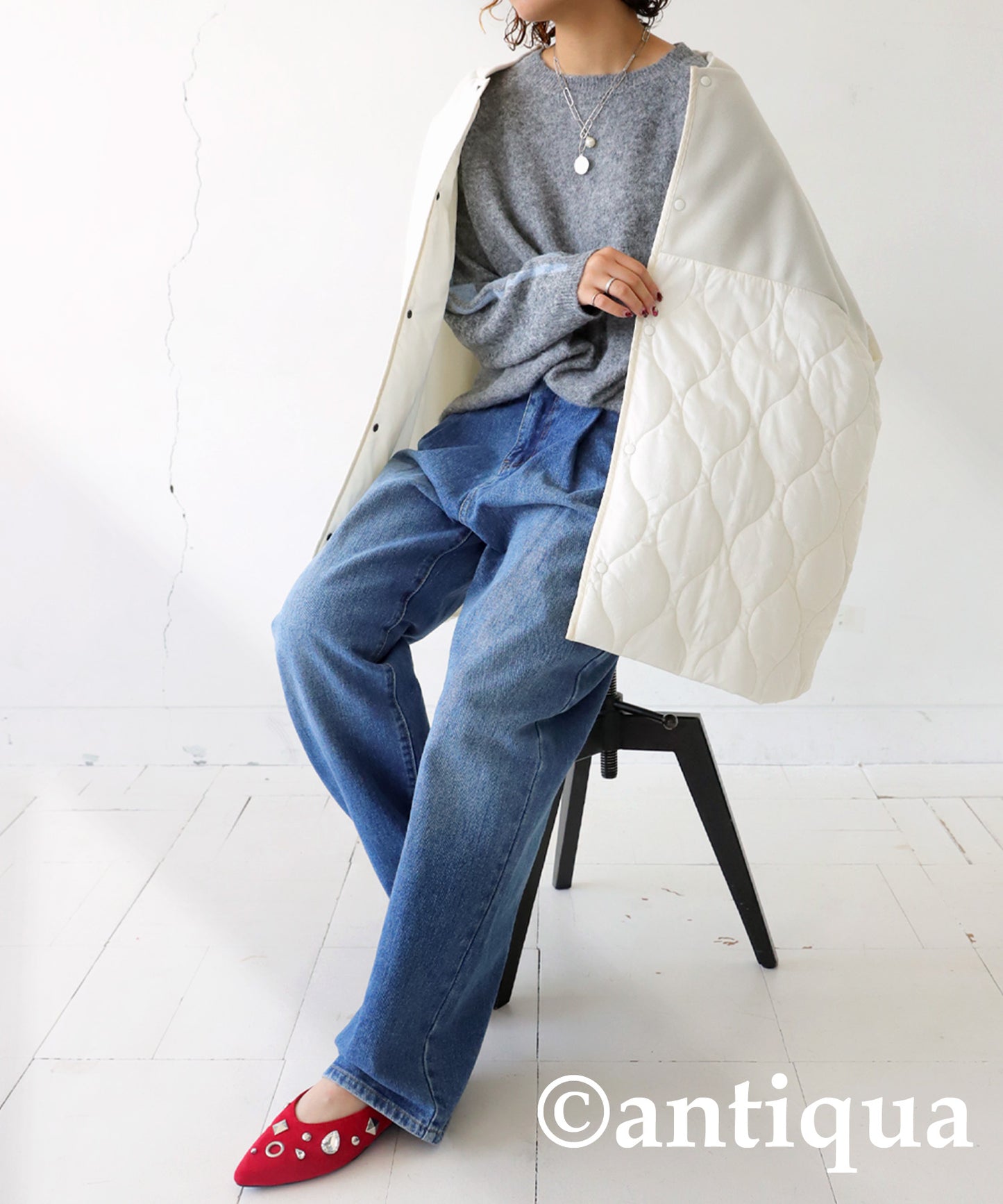 Line Brushed Knit Ladies