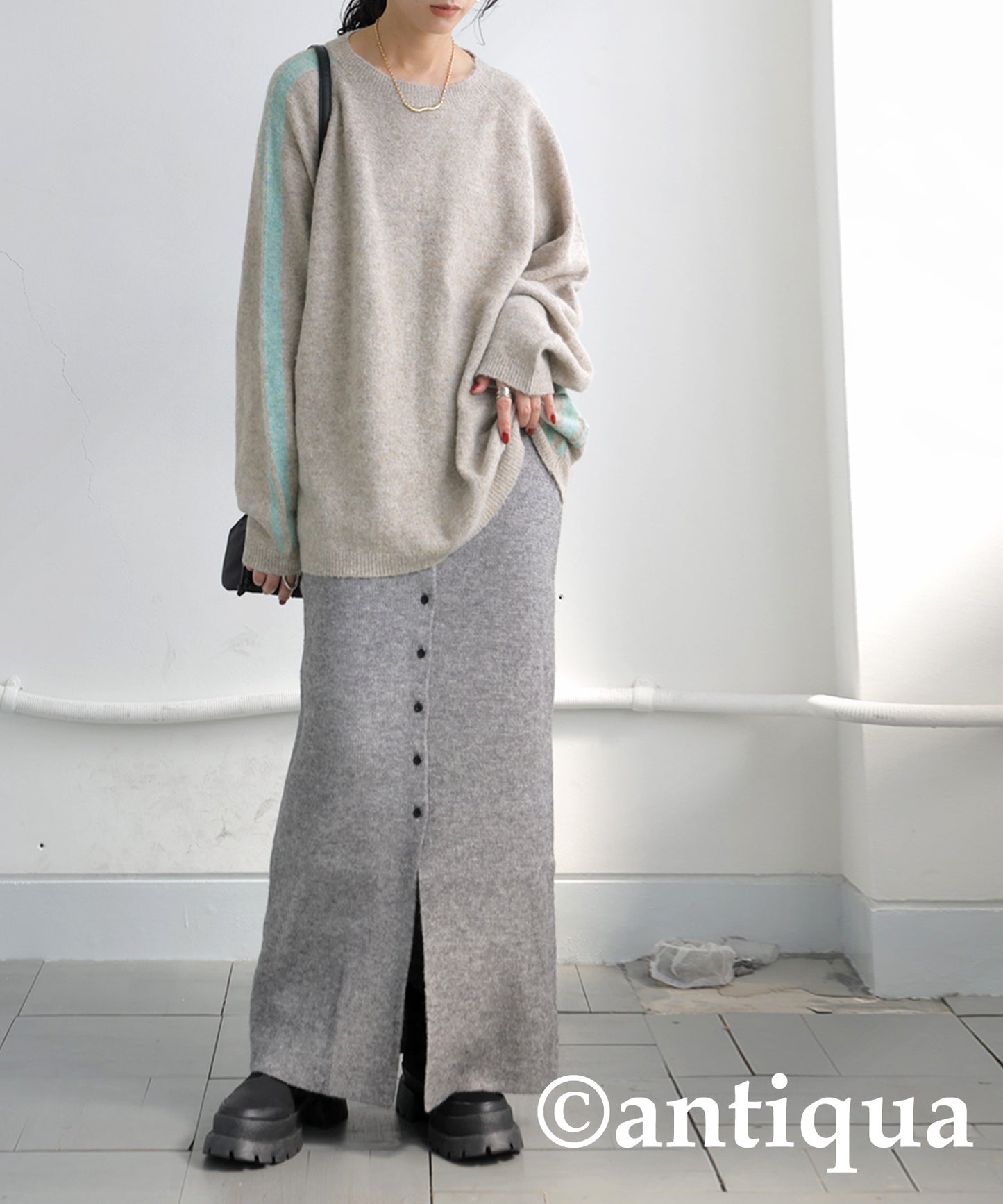 Line Brushed Knit Ladies