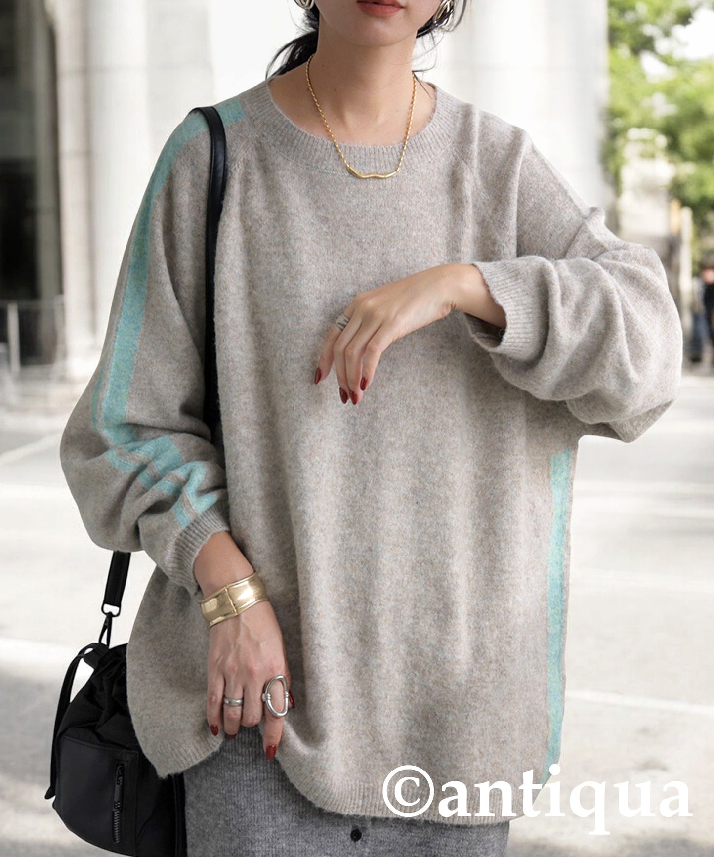 Line Brushed Knit Ladies