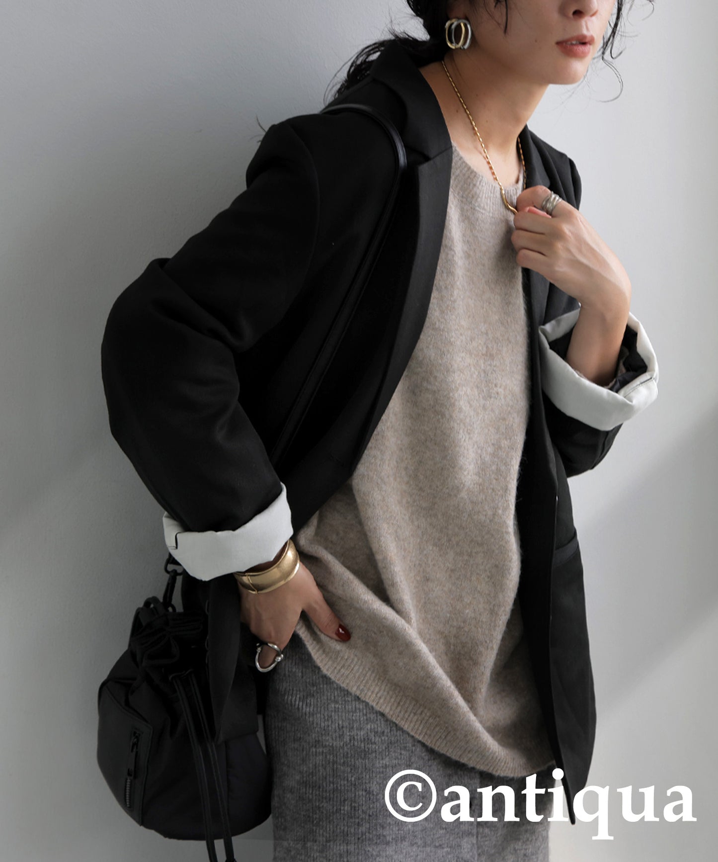 Line Brushed Knit Ladies