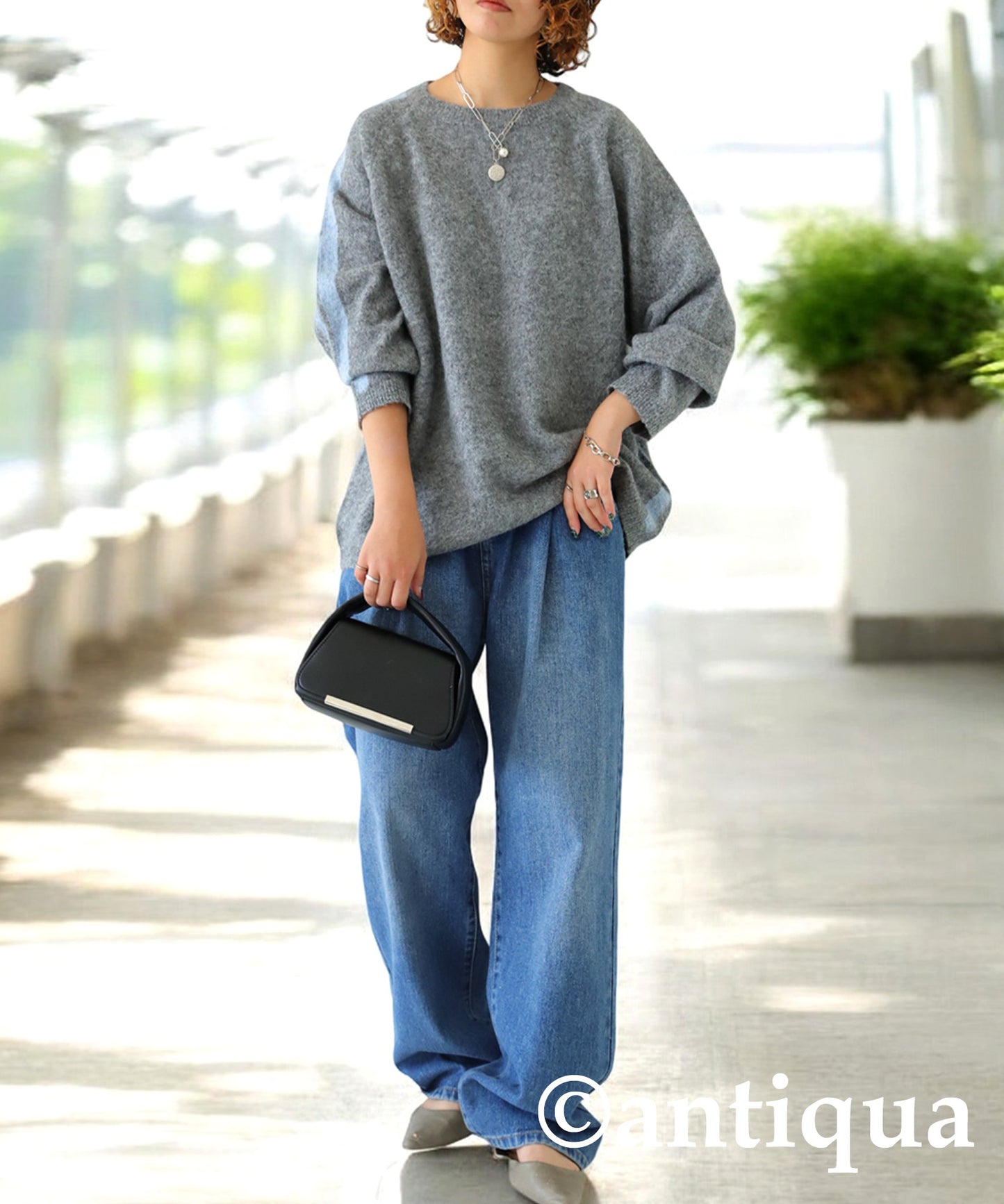 Line Brushed Knit Ladies