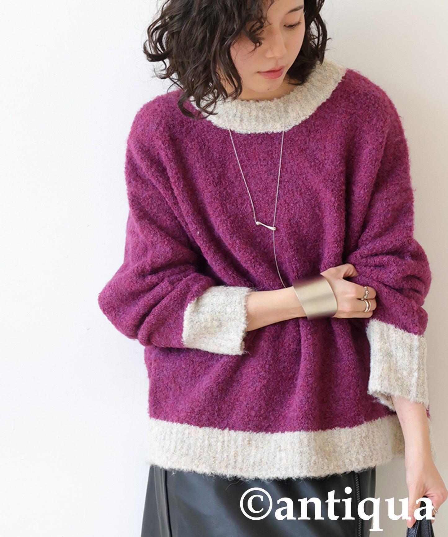 Boucle Yarn Knit Ladies