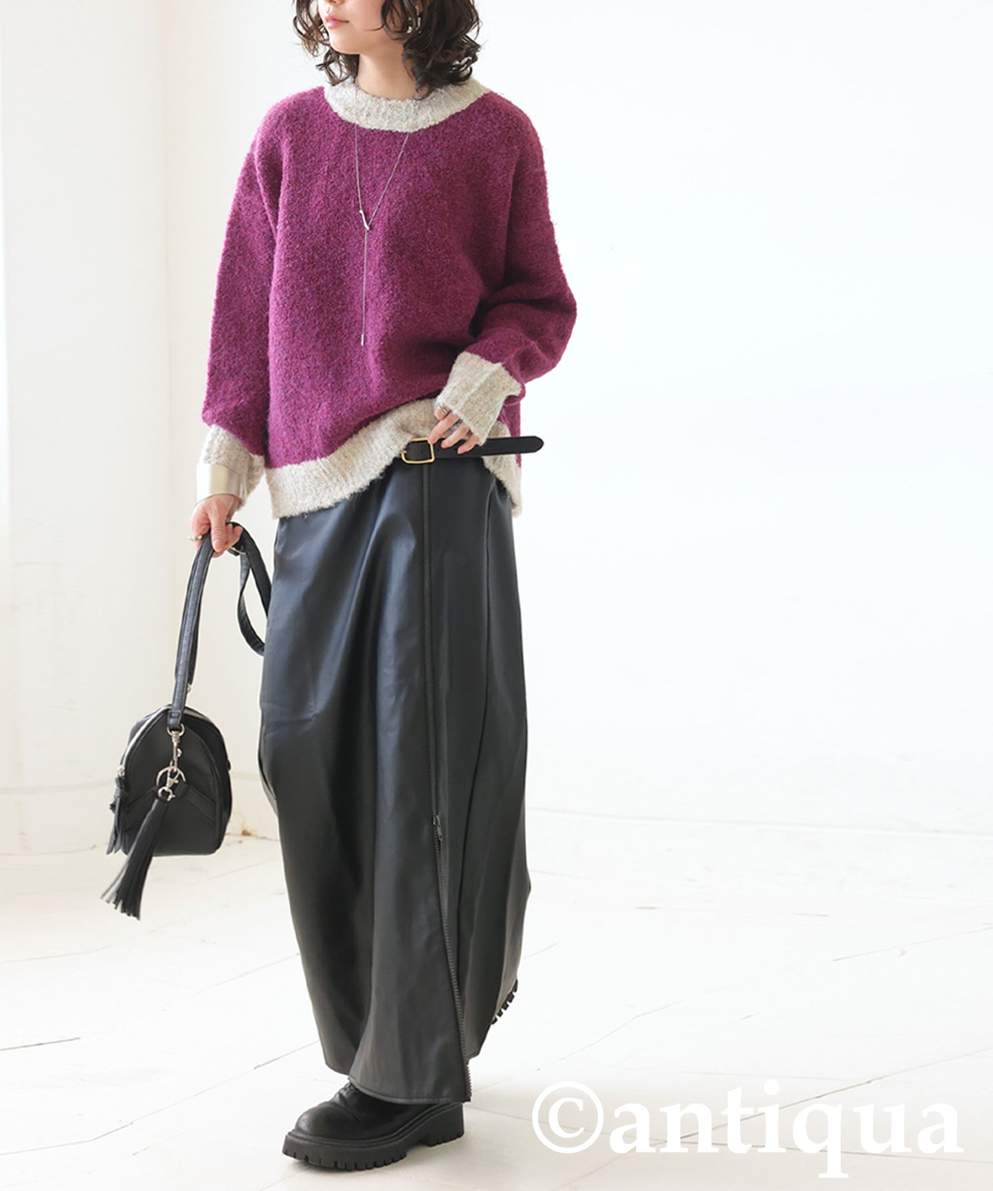 Boucle Yarn Knit Ladies