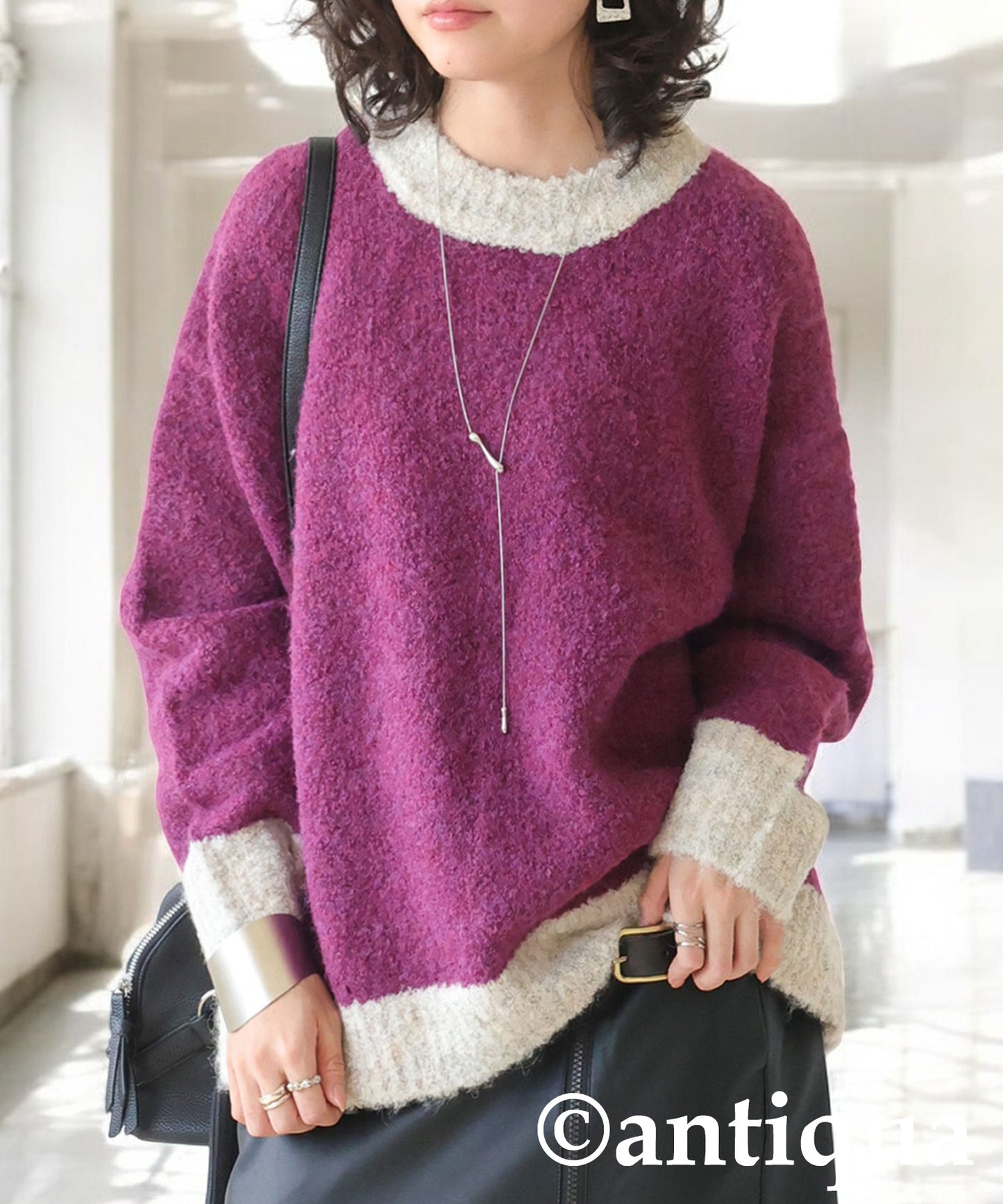 Boucle Yarn Knit Ladies