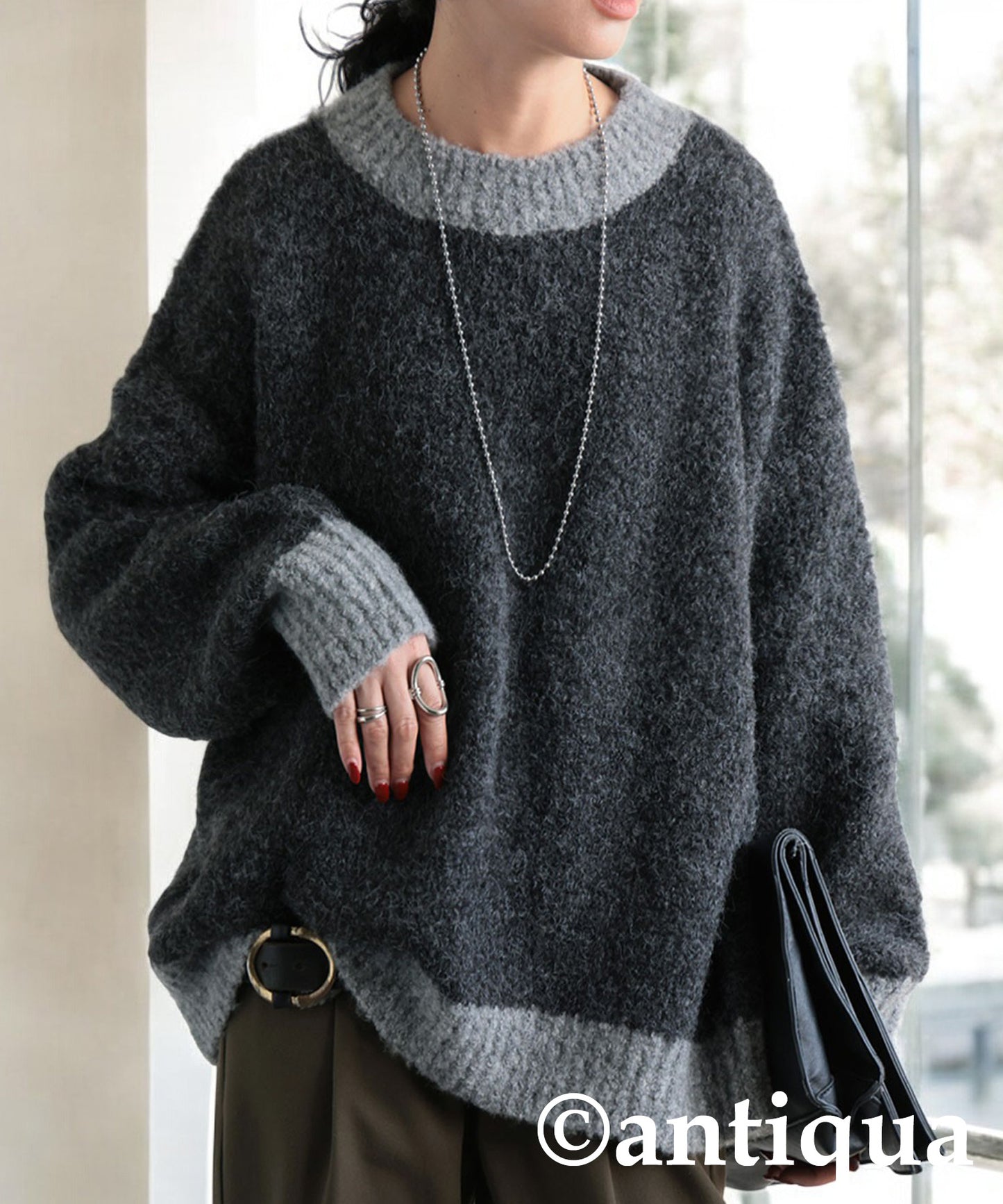 Boucle Yarn Knit Ladies