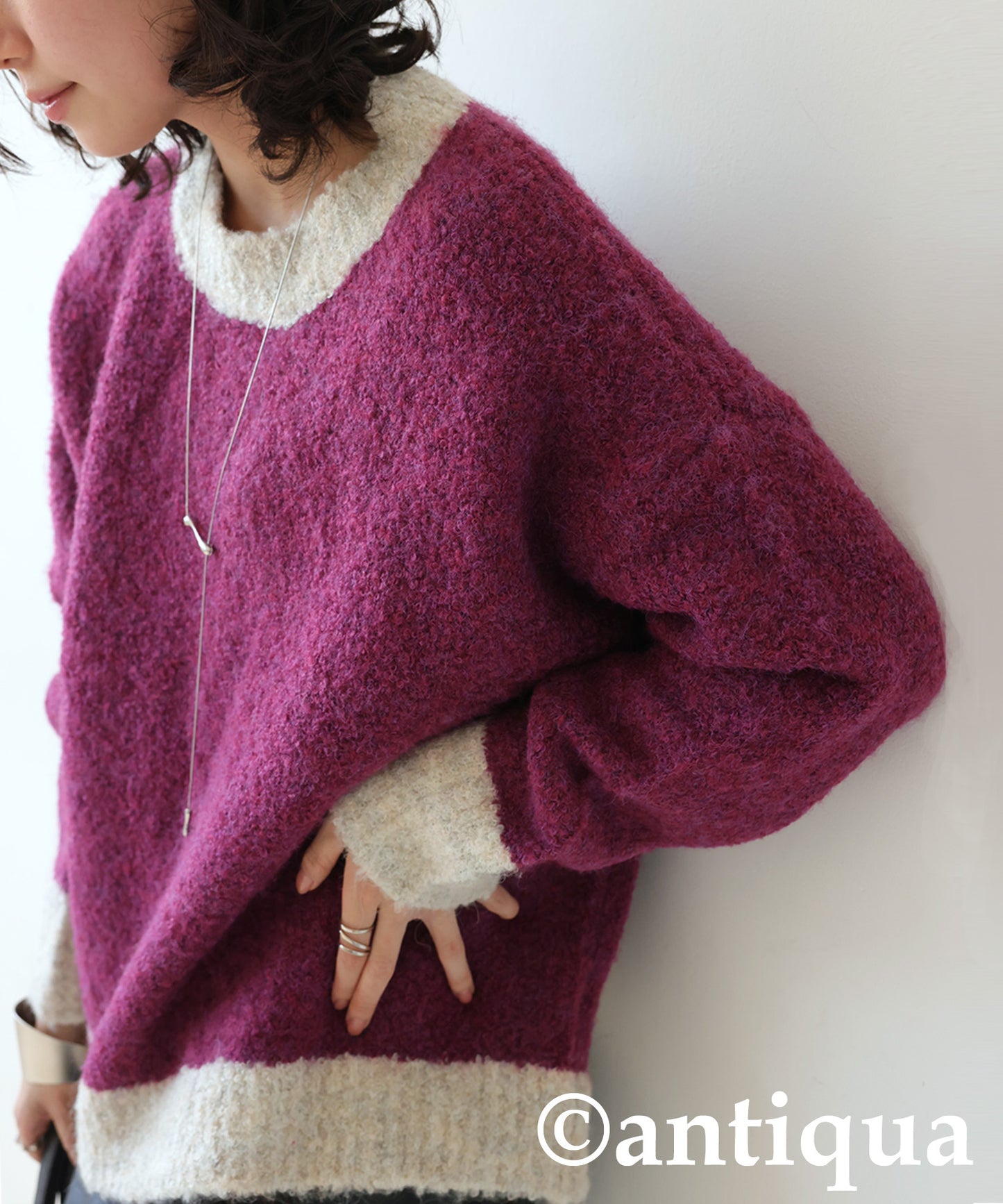 Boucle Yarn Knit Ladies