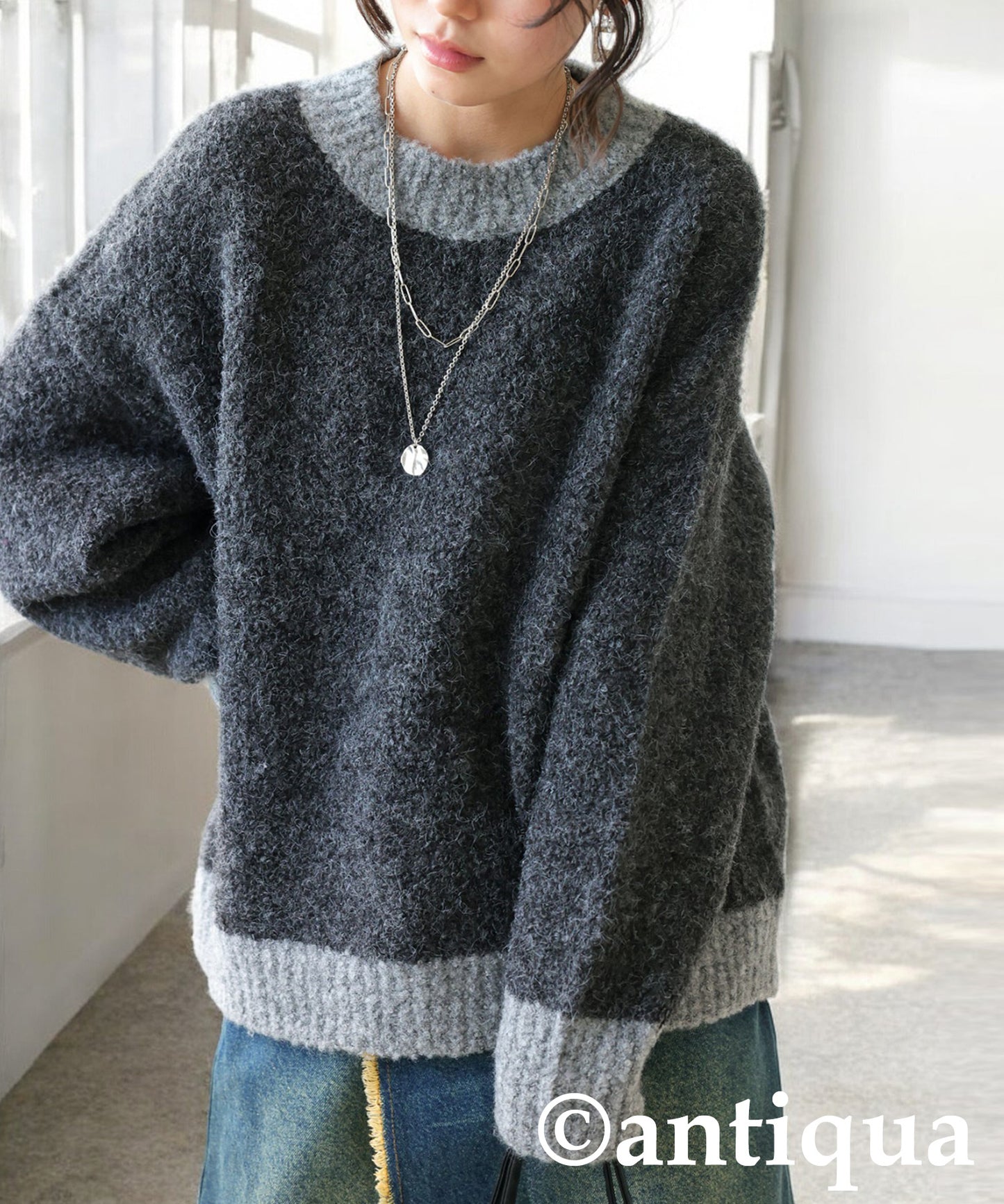 Boucle Yarn Knit Ladies